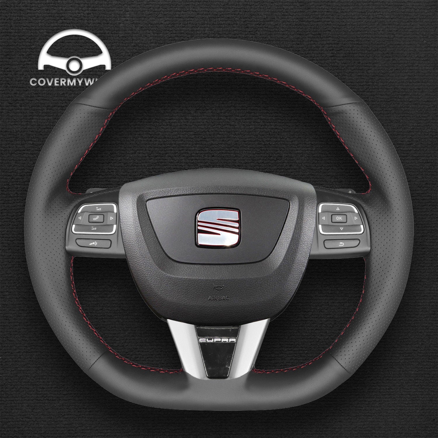 Steering Wheel Cover for SEAT Leon 2009–2012 Cover My Wheel