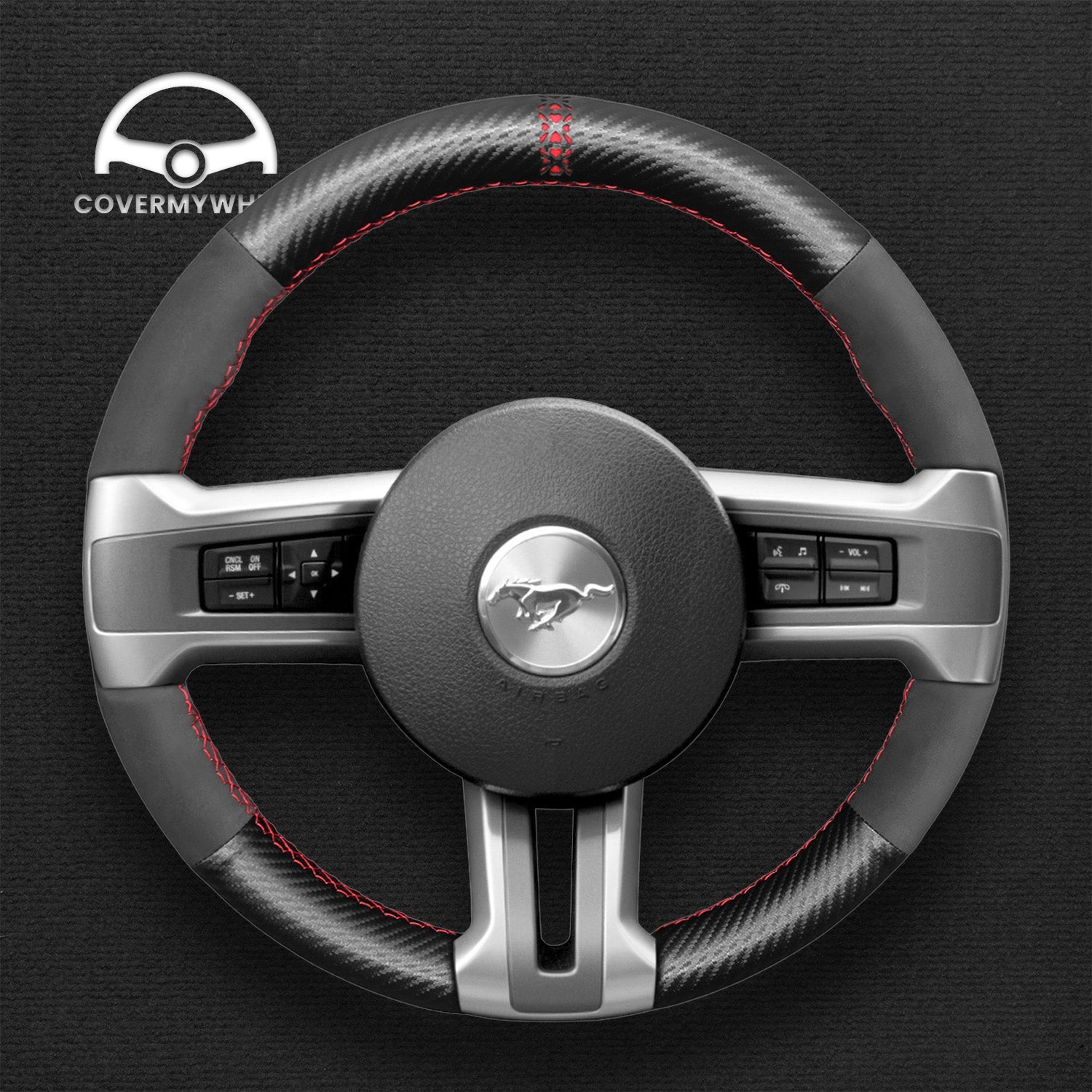 Steering Wheel Cover for Ford Mustang 2009-2014 Cover My Wheel