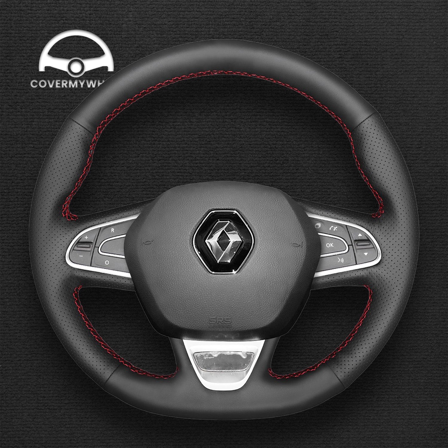 Steering Wheel Cover for Renault Mégane IV Scénic IV Grand Scénic Kadjar Koleos Talisman Espace • Renault Samsung QM6 SM6 2015–2020 Cover My Wheel