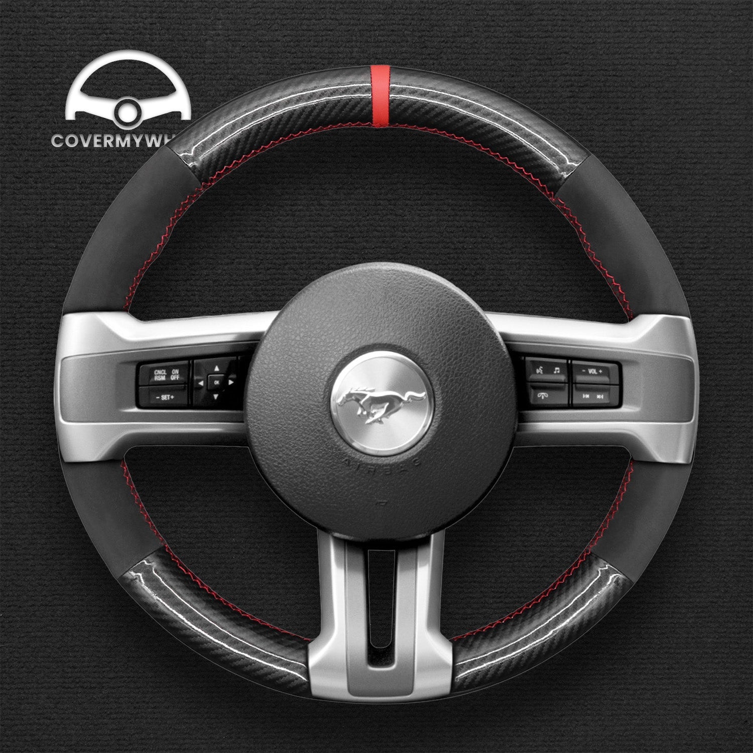 Steering Wheel Cover for Ford Mustang 2009-2014 Cover My Wheel