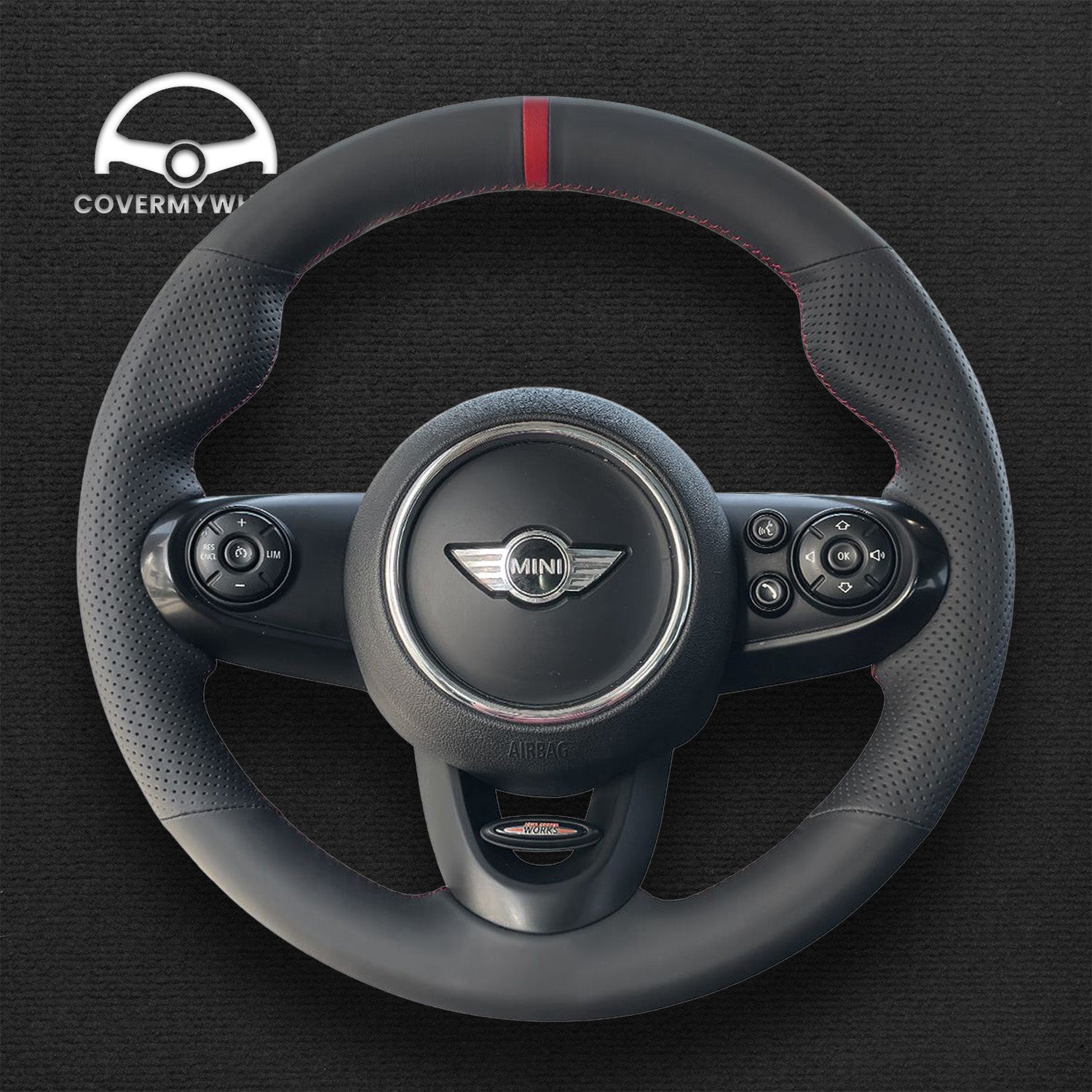 Steering Wheel Cover for Mini Clubman JCW Cooper JCW Countryman JCW 2014-2020 Cover My Wheel
