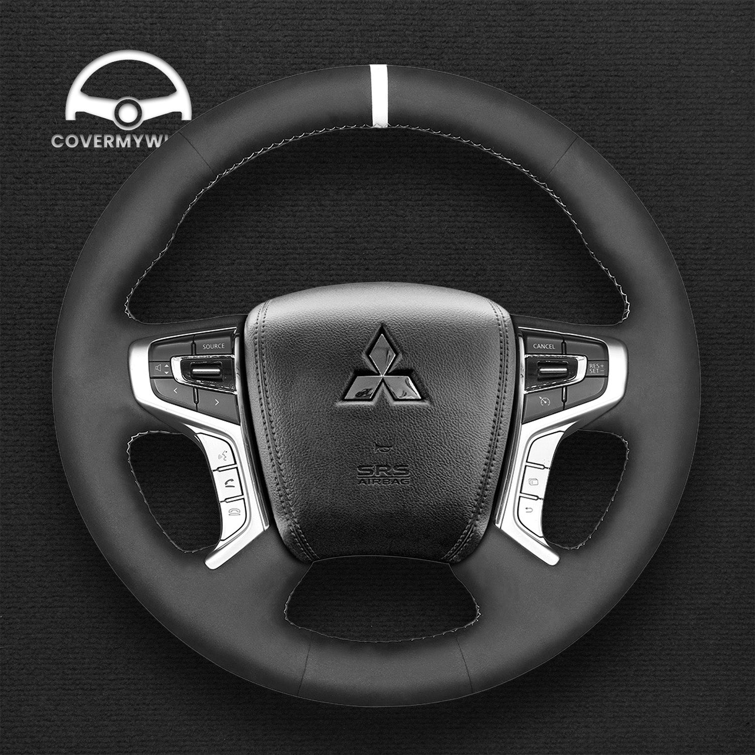 Steering Wheel Cover for Mitsubishi L200 Outlander PHEV Shogun Sport 2015–2021 Cover My Wheel
