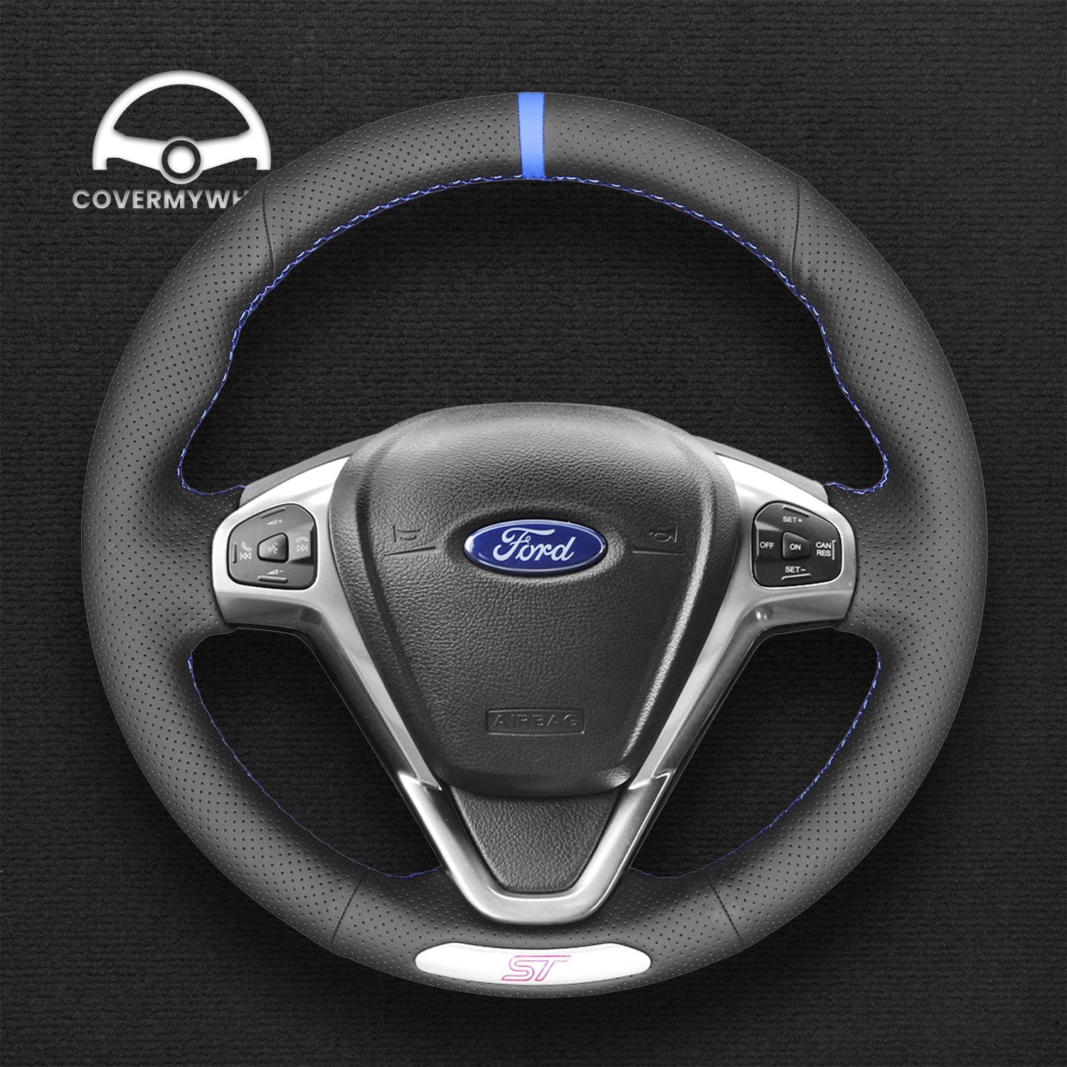 Steering Wheel Cover for Ford Fiesta ST 2012-2017 Cover My Wheel
