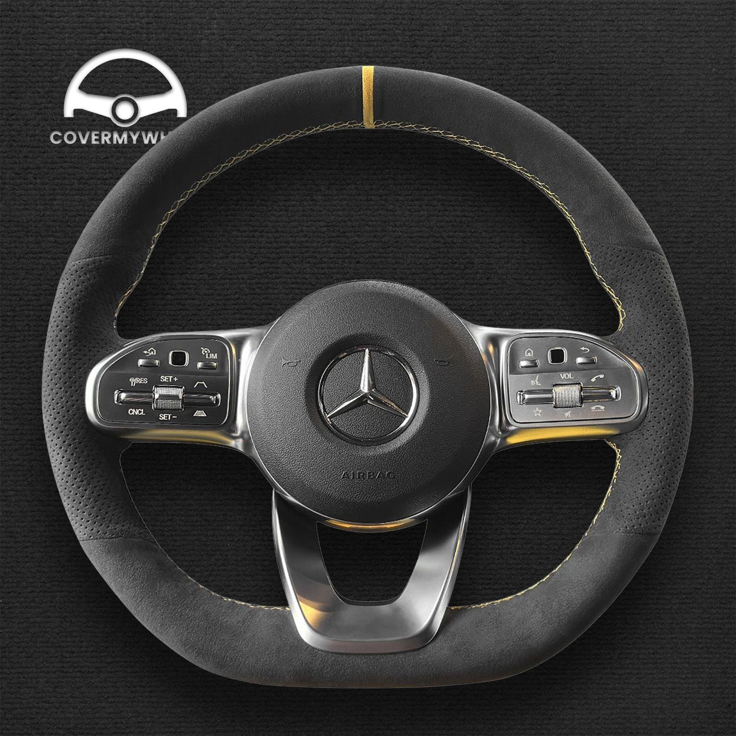Steering Wheel Cover for Mercedes W177 W205 C118 C257 W213 X243 W463 H247 W222 X253 Cover My Wheel