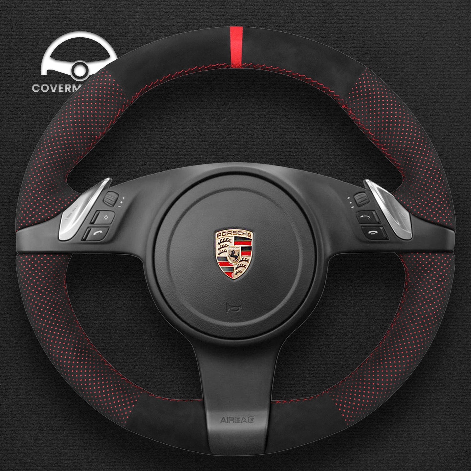 Steering Wheel Cover for Porsche 911 981 Cayenne Panamera 2009-2016 Cover My Wheel