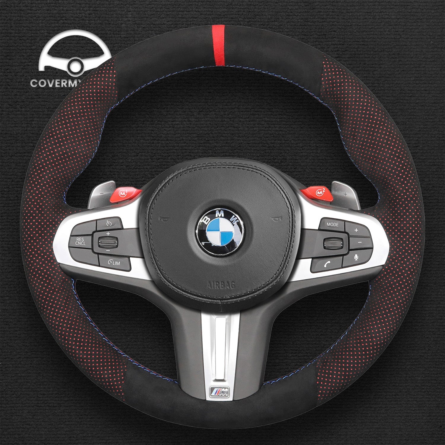 Steering Wheel Cover for BMW M2 M3 M4 M5 M8 X3M X4M X5M X6M XM Cover My Wheel