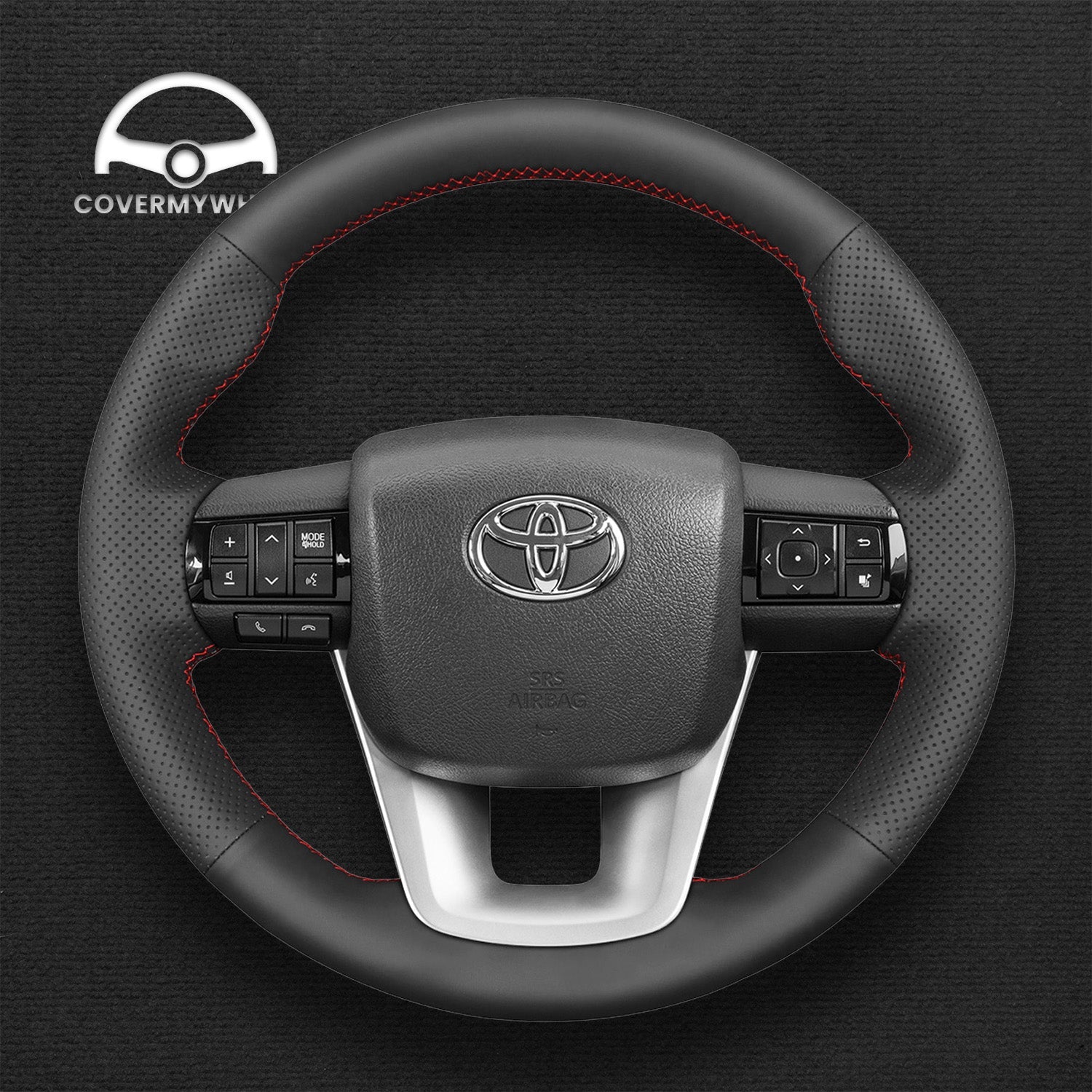 Steering Wheel Cover for Toyota Hilux Revo Fortuner Land Cruiser 70 2015-2024 Cover My Wheel
