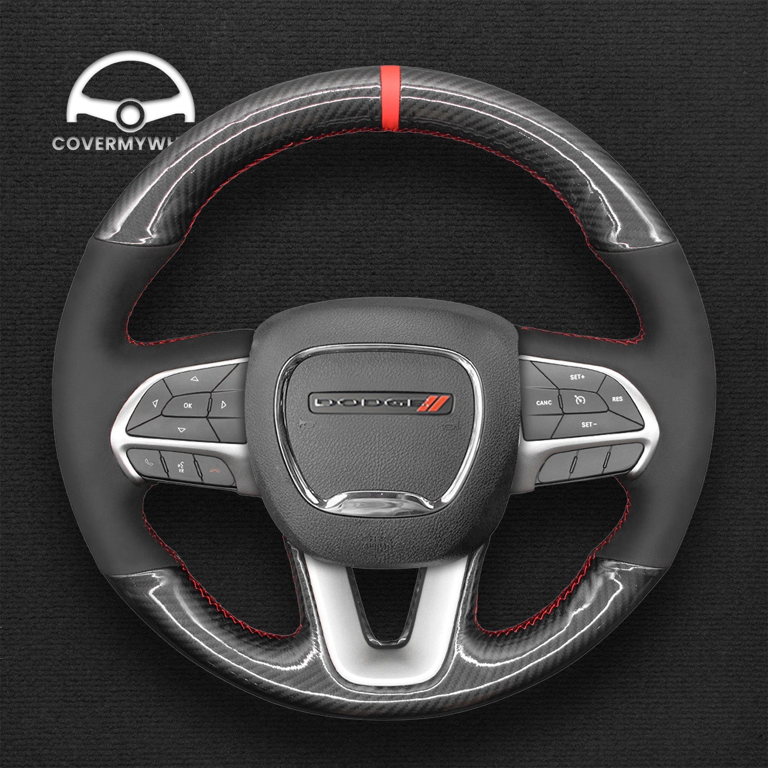 Steering Wheel Cover for Dodge Challenger Charger Durango 2015-2023 Cover My Wheel