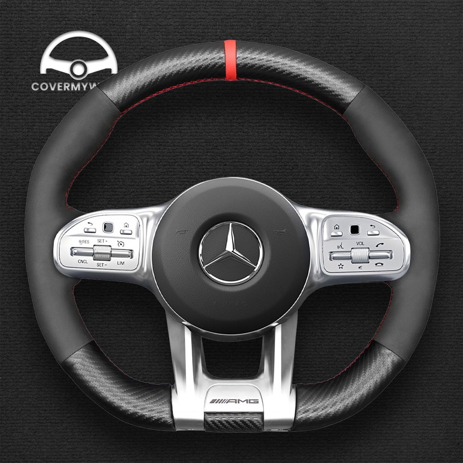 Steering Wheel Cover for Mercedes W177 C190 W205 C118 W213 W463 H247 X247 W167 W222 Cover My Wheel