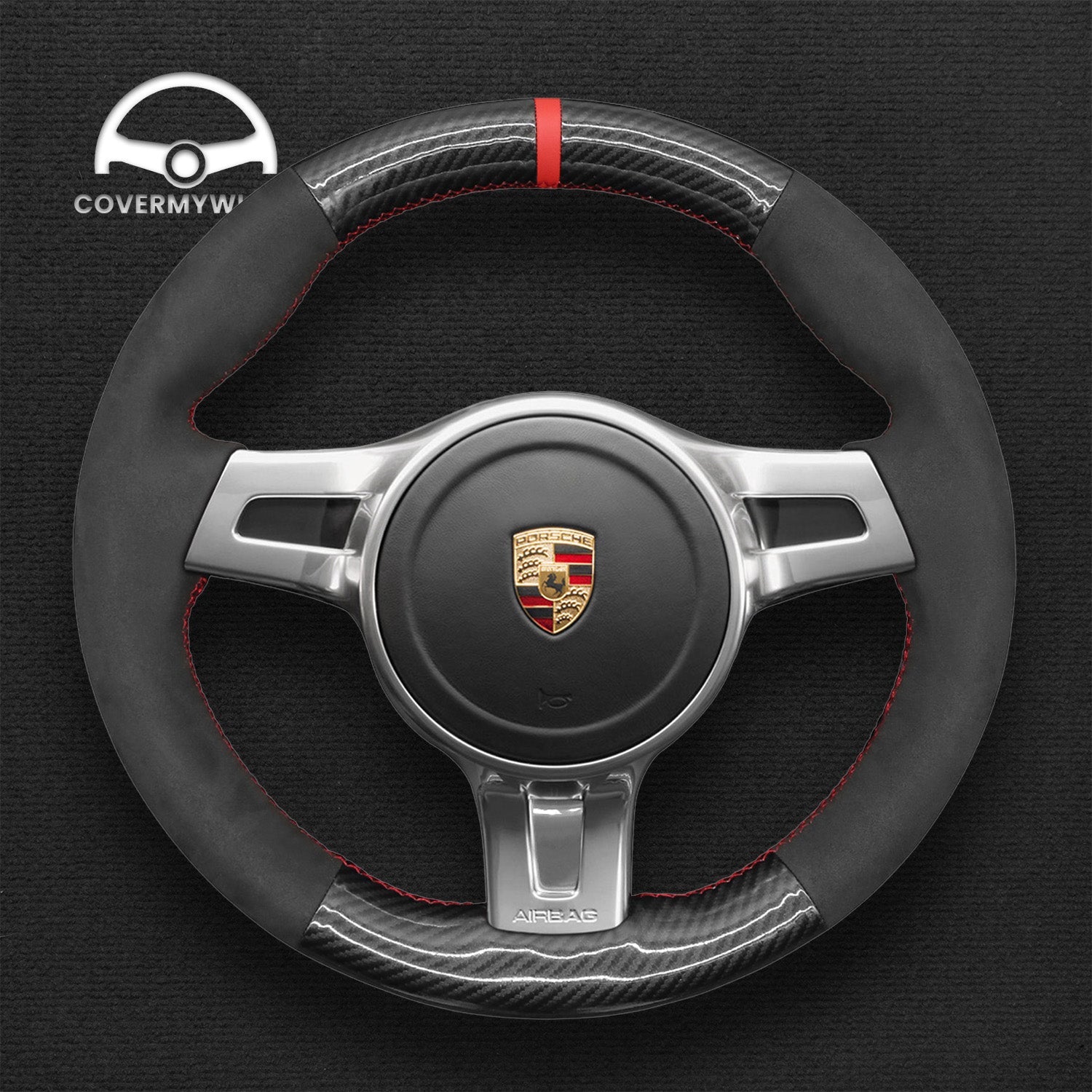 Steering Wheel Cover for Porsche 911 981 Cayenne Panamera 2009-2016 Cover My Wheel