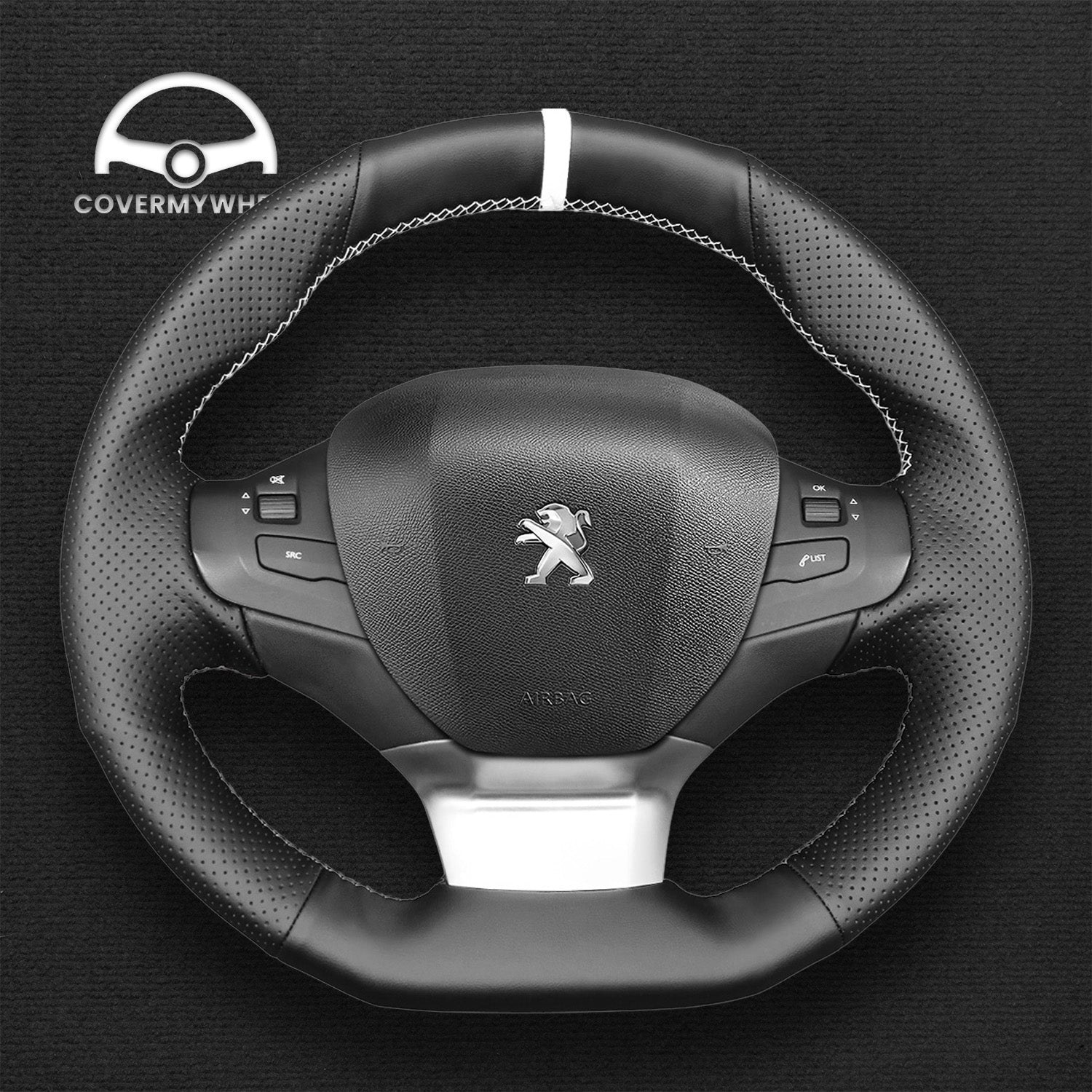 Steering Wheel Cover for Peugeot 308 2016–2017 Cover My Wheel