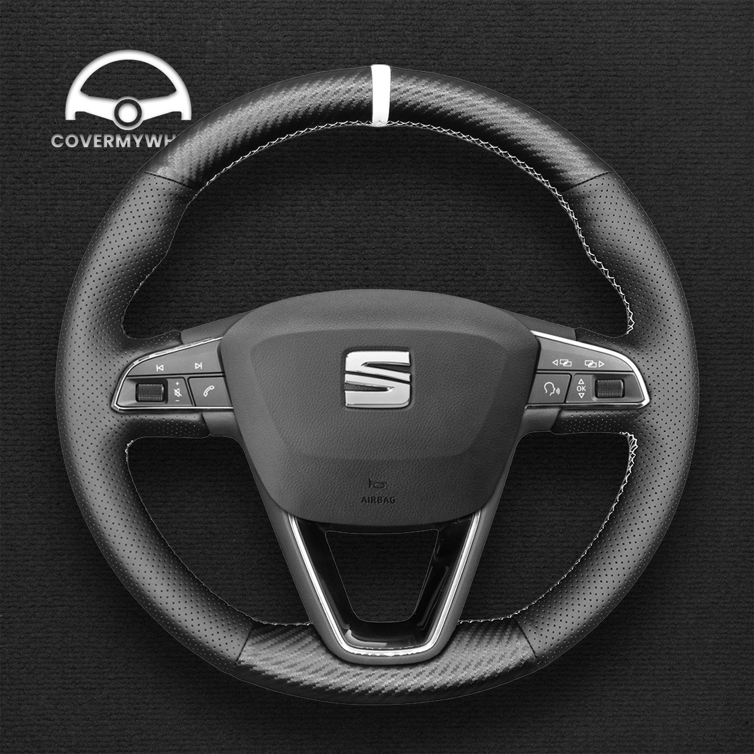 Steering Wheel Cover for SEAT Leon Toledo Arona 2013–2020 Cover My Wheel