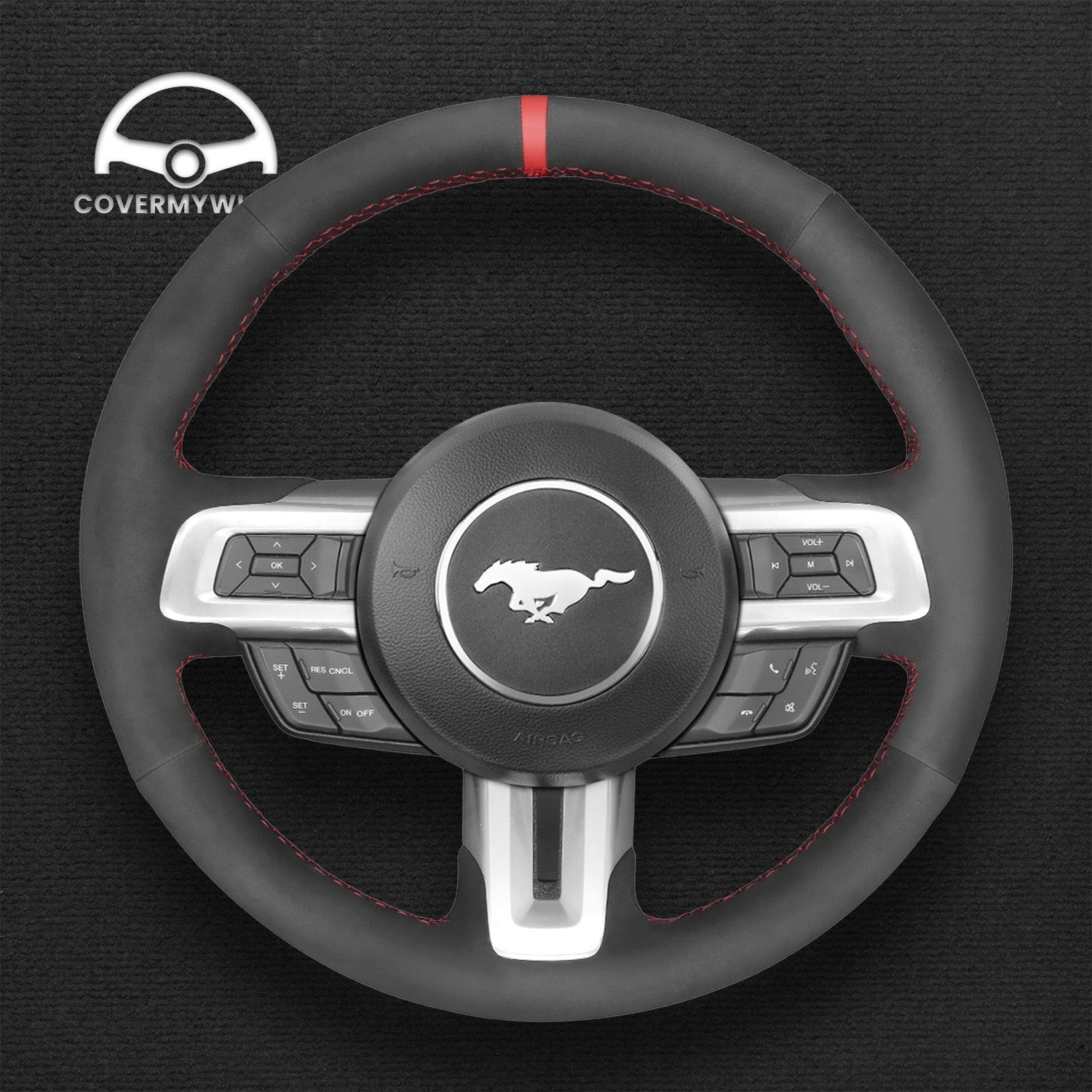 Steering Wheel Cover for Ford Mustang 2015-2020 Cover My Wheel