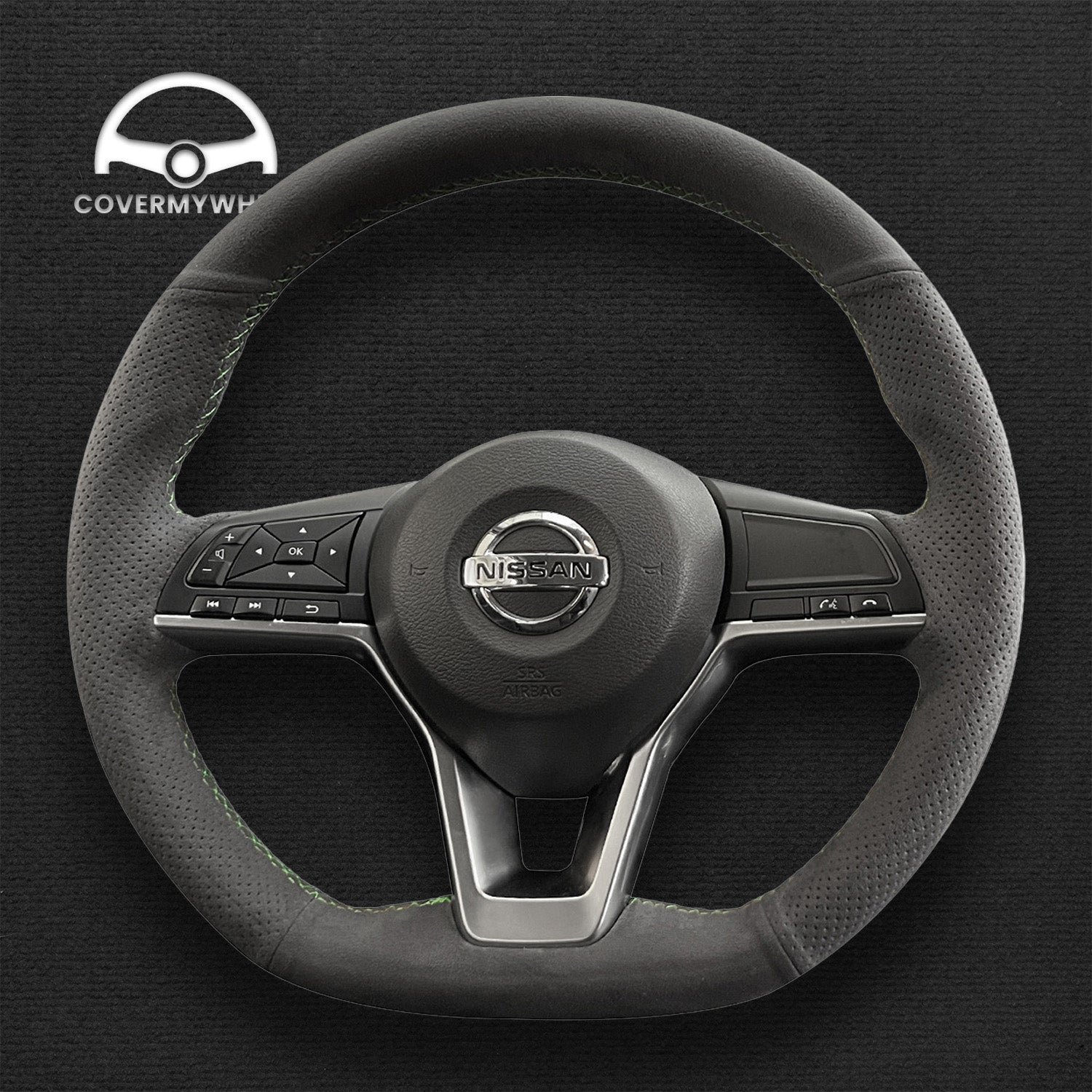 Steering Wheel Cover for Nissan Qashqai X-Trail Leaf Juke Micra Serena Altima 2017–2024 Cover My Wheel
