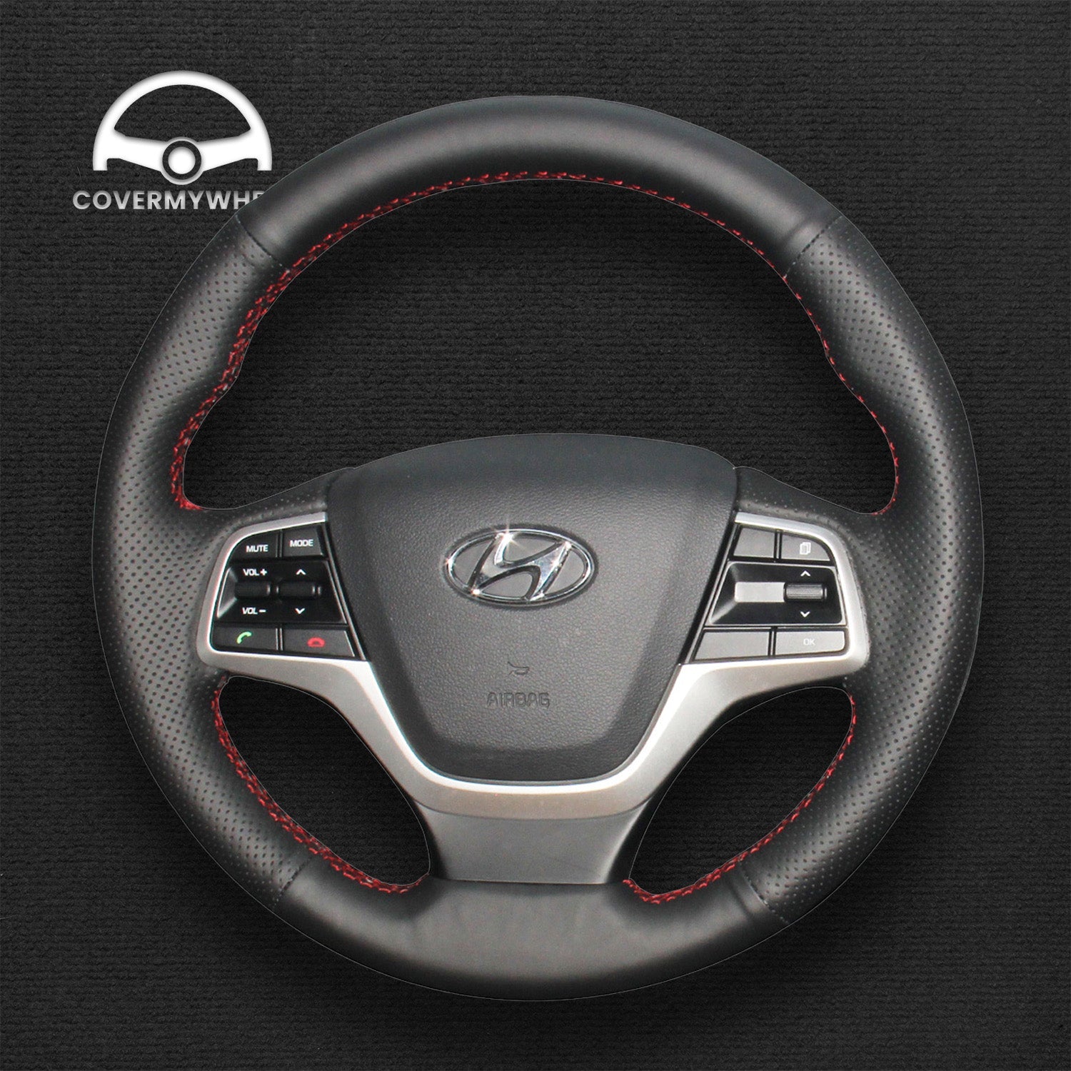 Steering Wheel Cover for Hyundai Sonata (4-Spoke) 2015-2019 Cover My Wheel