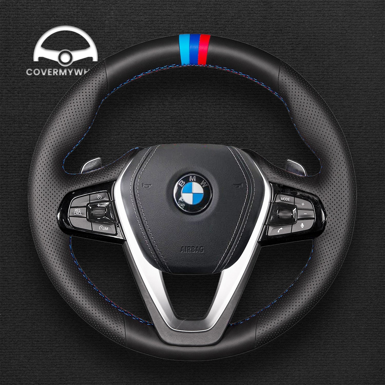 Steering Wheel Cover for BMW 2 Series 3 Series 4 Series 5 Series 6 Series 7 Series 8 Series i4 X3 X4 X5 X6 X7 Z4 Cover My Wheel