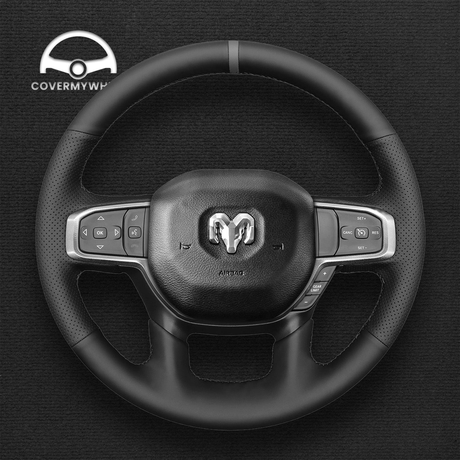 Steering Wheel Cover for Dodge Ram 1500 2019-2023 Cover My Wheel