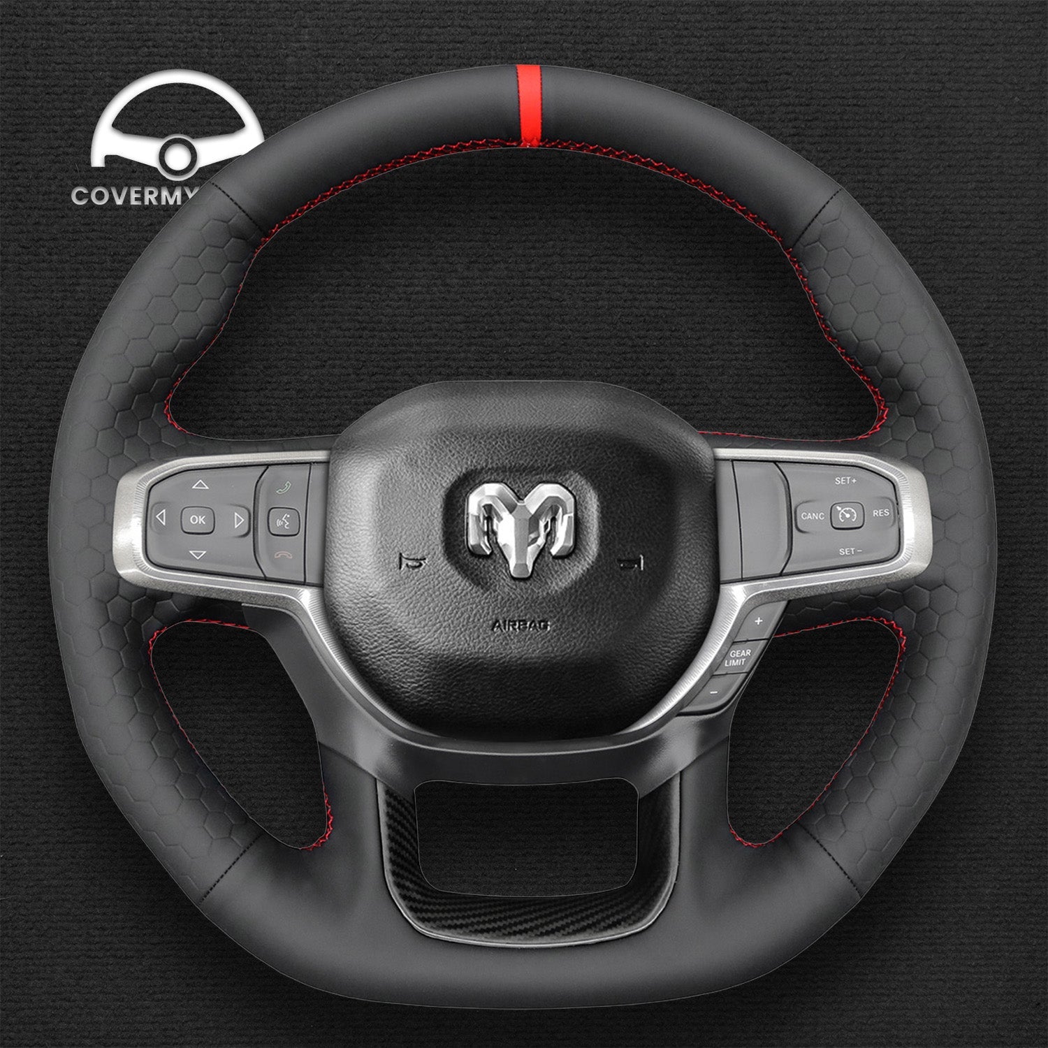 Steering Wheel Cover for Dodge Ram 1500 TRX 2021-2024 Cover My Wheel