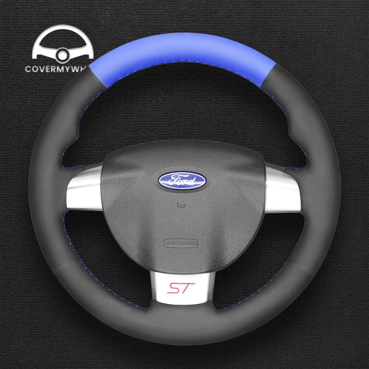 Steering Wheel Cover for Ford Focus ST 2005-2012 Focus RS 2009-2011 Cover My Wheel