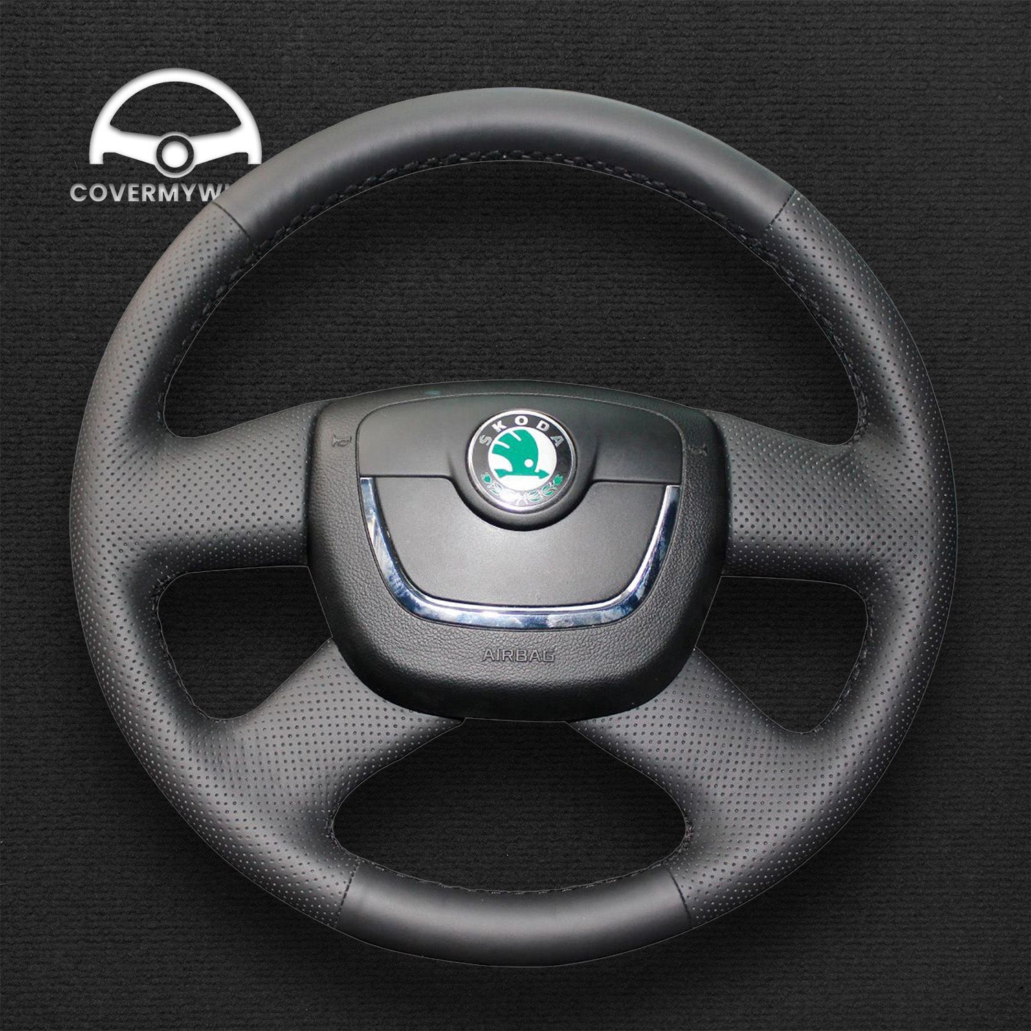 Steering Wheel Cover for Skoda Octavia Fabia Citigo Roomster Superb Yeti 2008–2013 Cover My Wheel