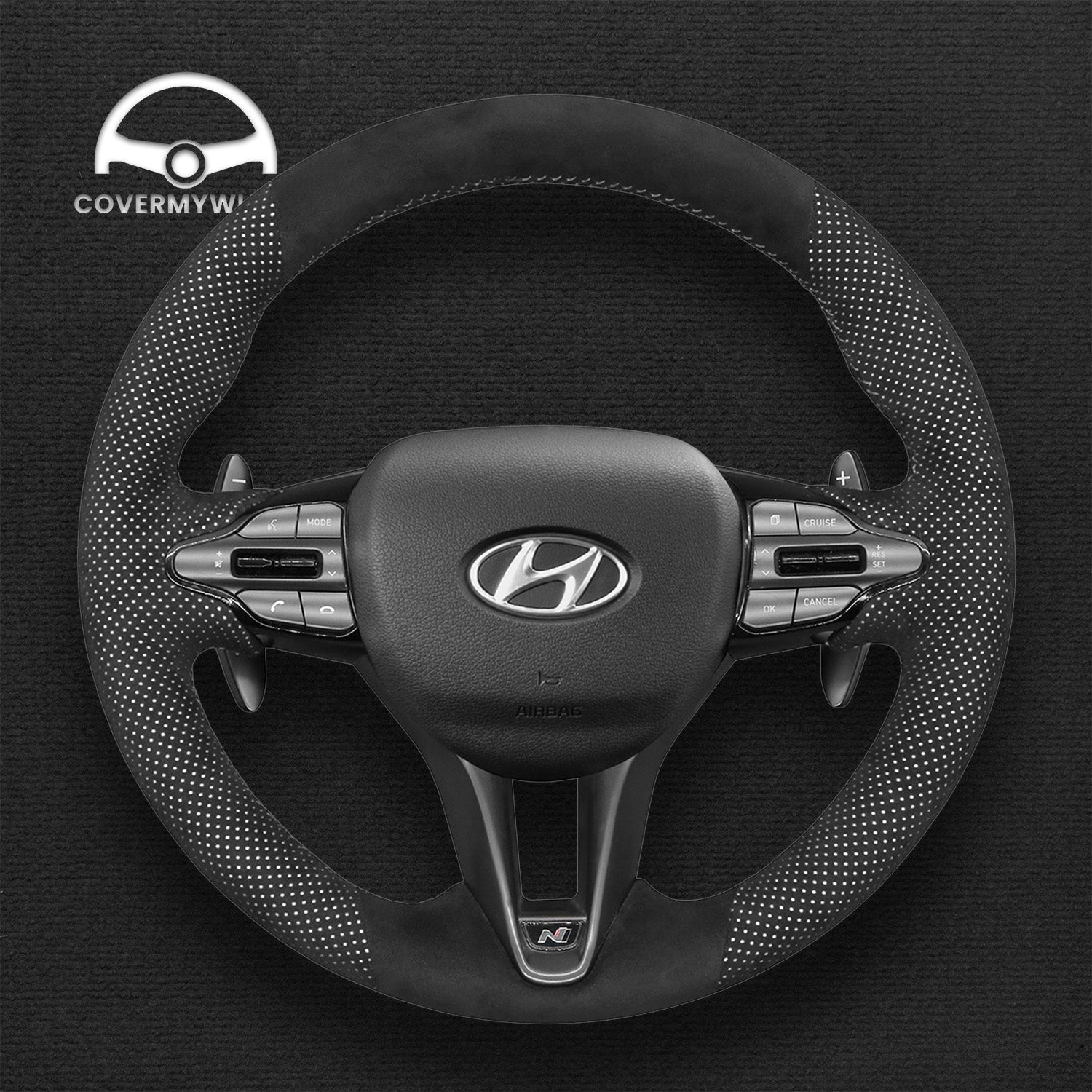 Steering Wheel Cover for Hyundai Veloster N 2019-2021  i30 N 2017-2020 Cover My Wheel