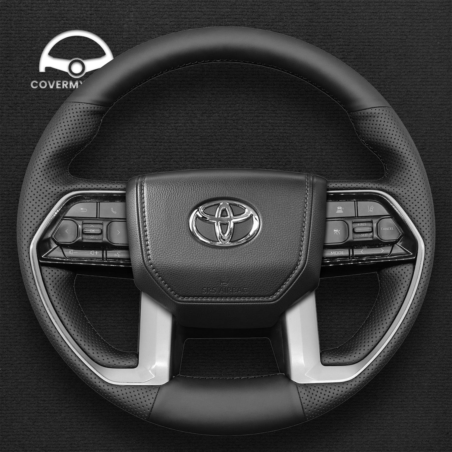 Steering Wheel Cover for Toyota Tacoma (2024) Tundra Sequoia 2022-2024 Cover My Wheel