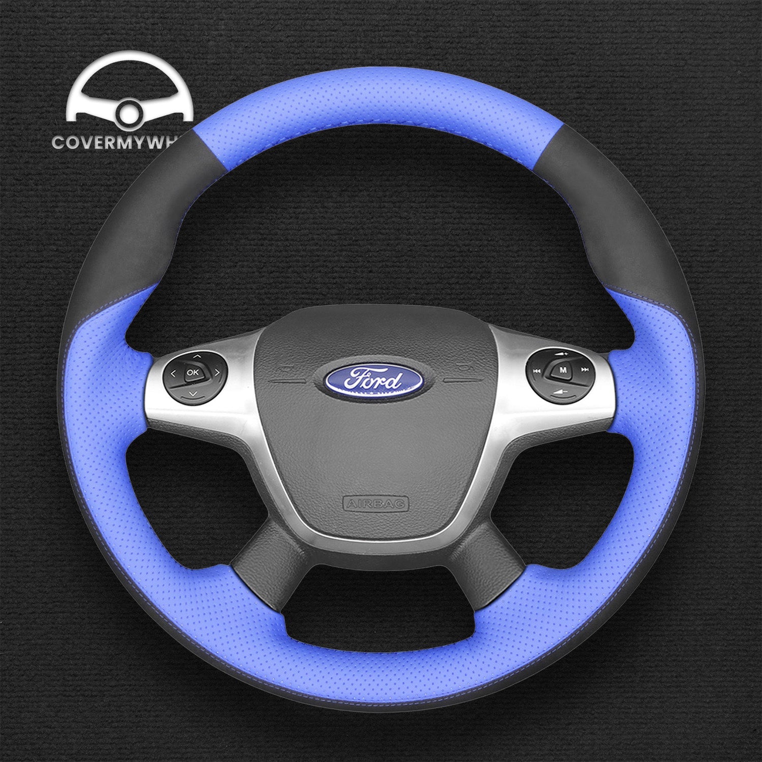 Steering Wheel Cover for Ford Focus III C-Max Kuga Cover My Wheel