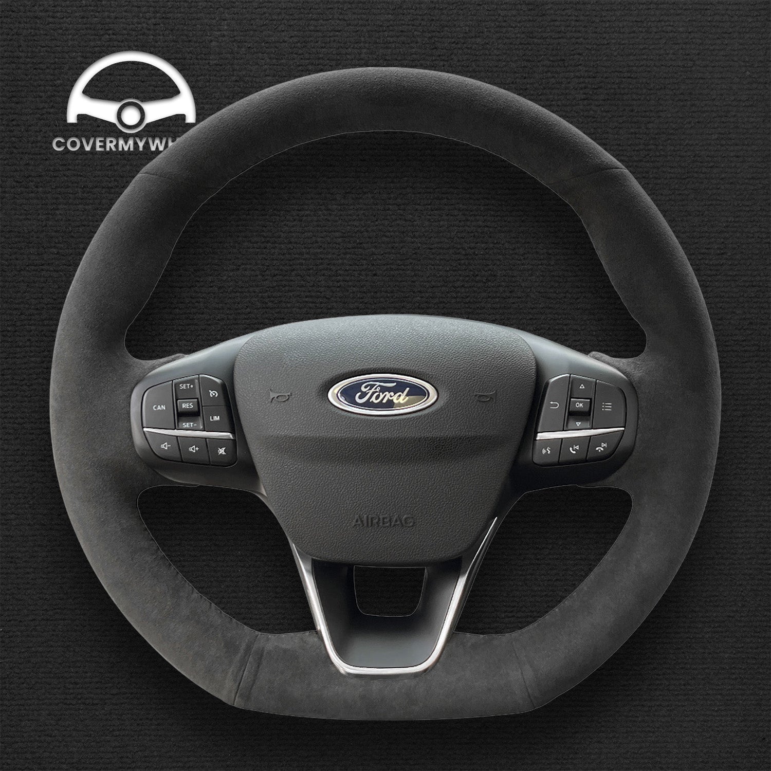 Steering Wheel Cover for Ford Focus Fiesta Kuga Puma (ST ST-Line) Cover My Wheel