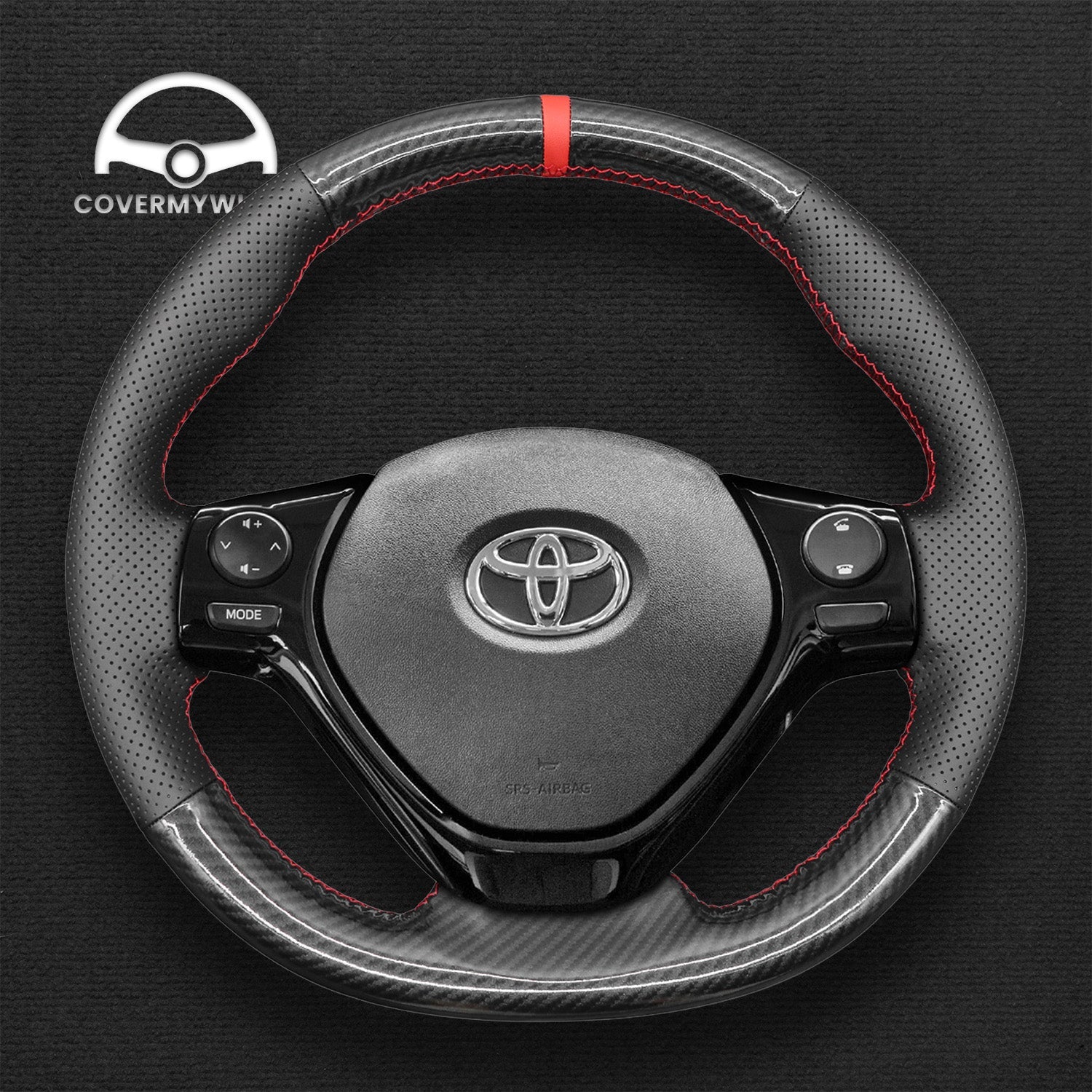 Steering Wheel Cover for Toyota Aygo 2 2014-2021 Cover My Wheel