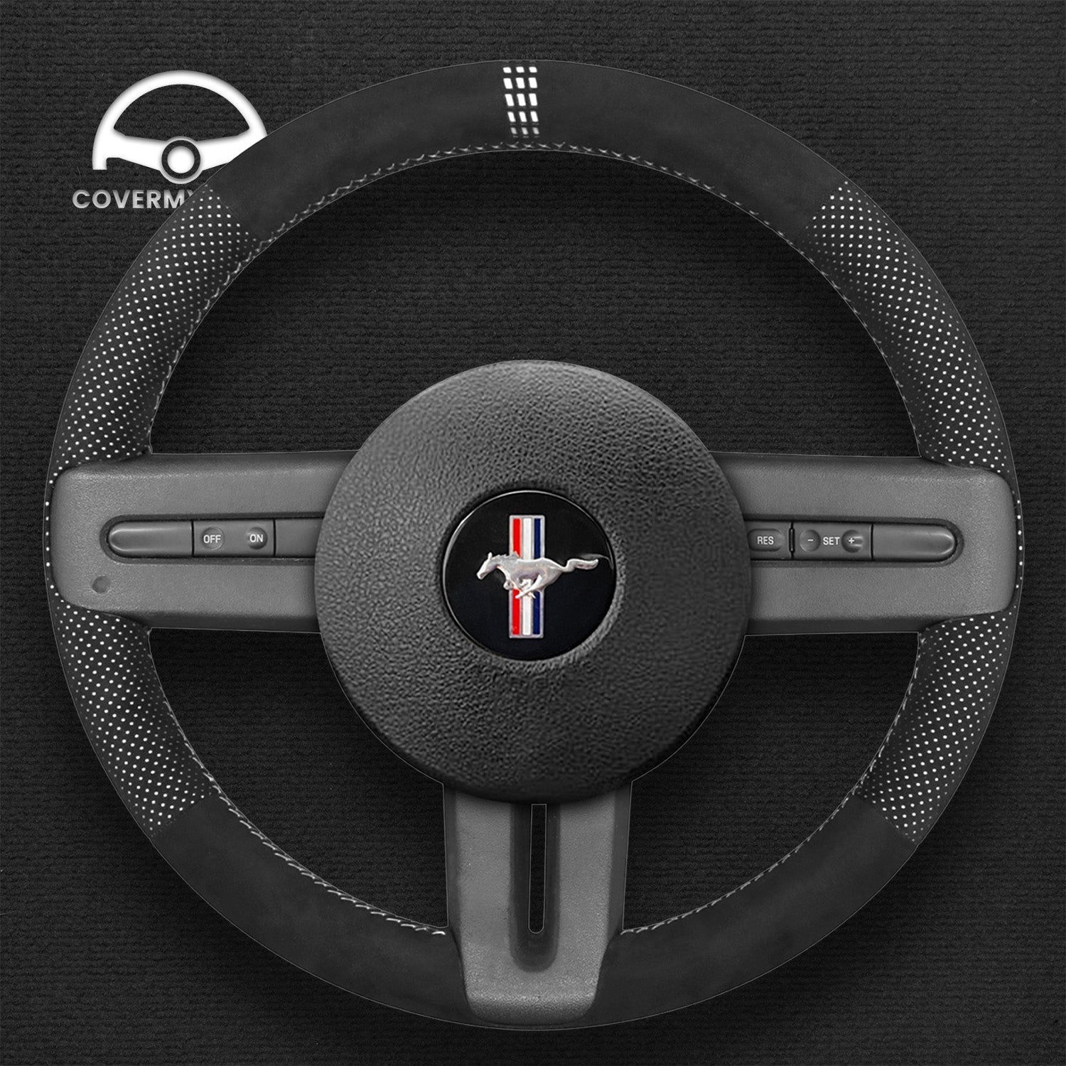 Steering Wheel Cover for Ford Mustang Convertible V6 2005-2009 Cover My Wheel