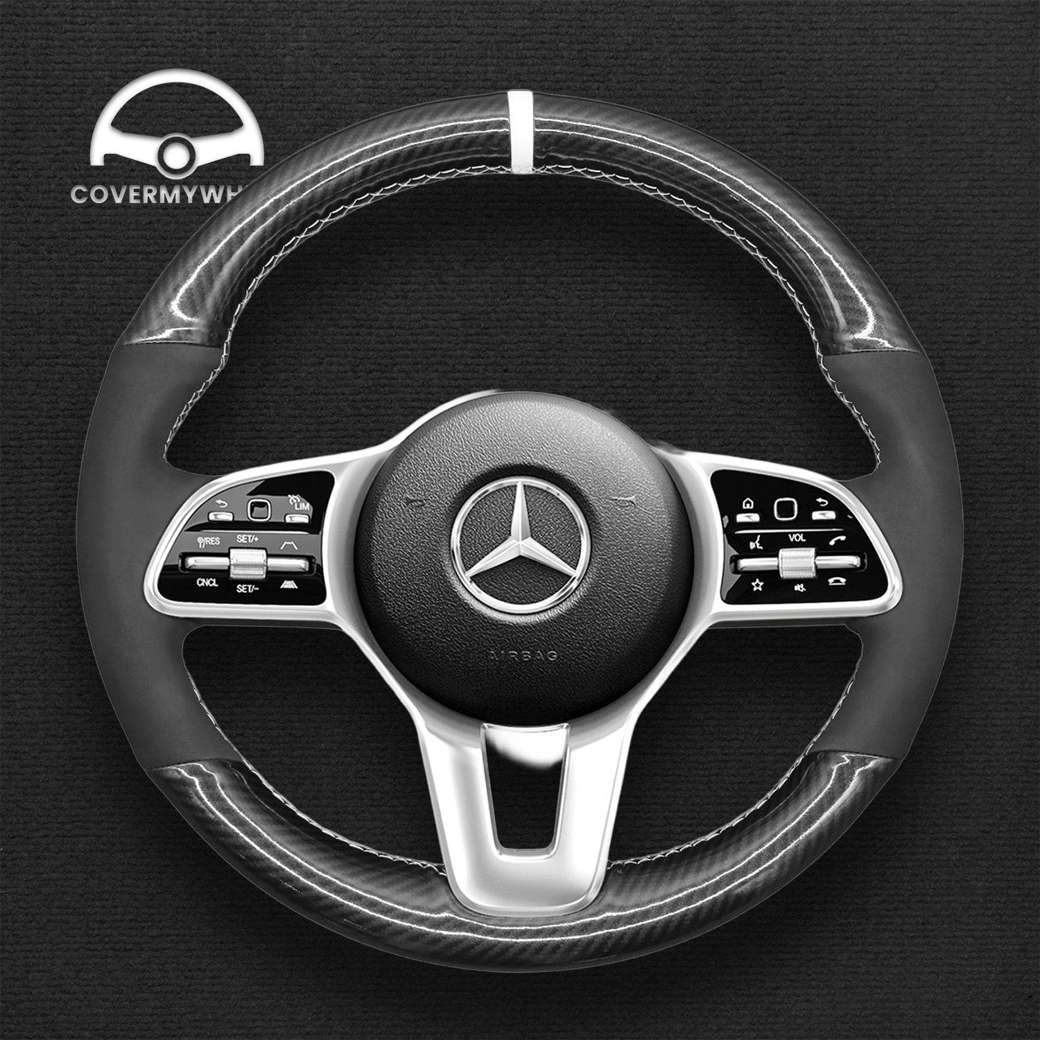 Steering Wheel Cover for Mercedes W177 W205 C118 C257 W213 X243 W463 H247 X247 X253 X167 Cover My Wheel