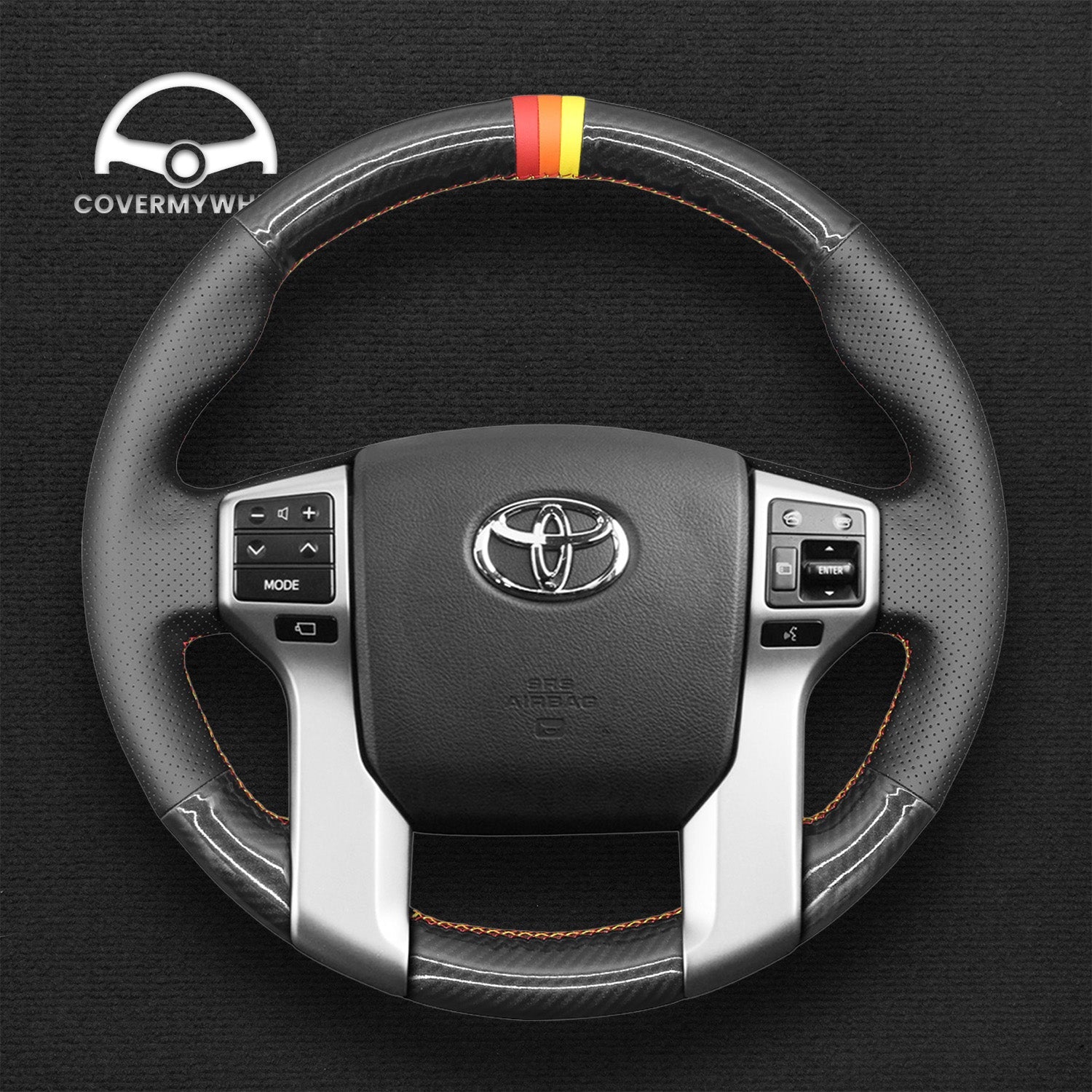 Steering Wheel Cover for Toyota Land Cruiser Prado Land Cruiser Tacoma Tundra Sequoia 2009-2020 Cover My Wheel