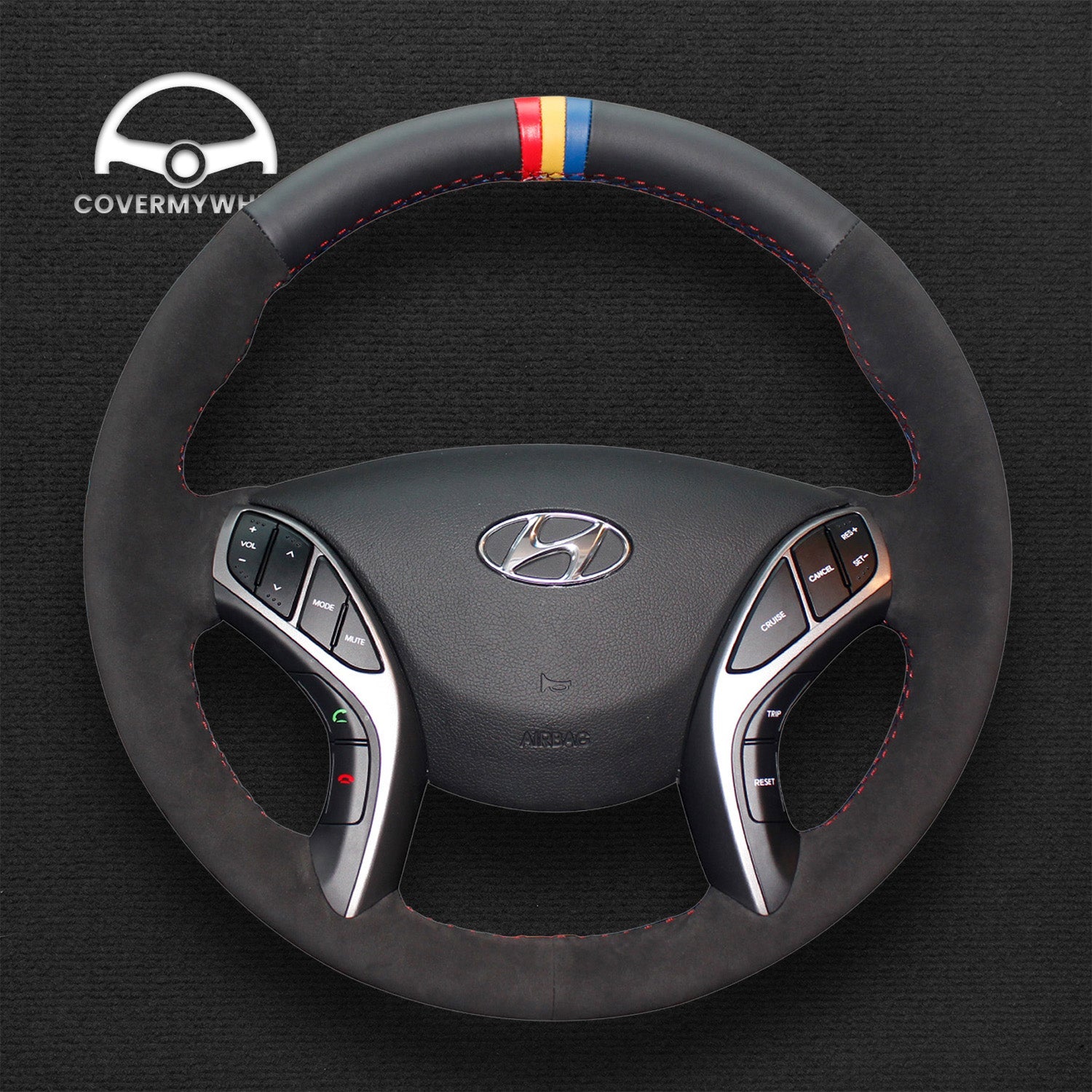 Steering Wheel Cover for Hyundai Elantra (GT) (Coupe) 2011-2017 Cover My Wheel