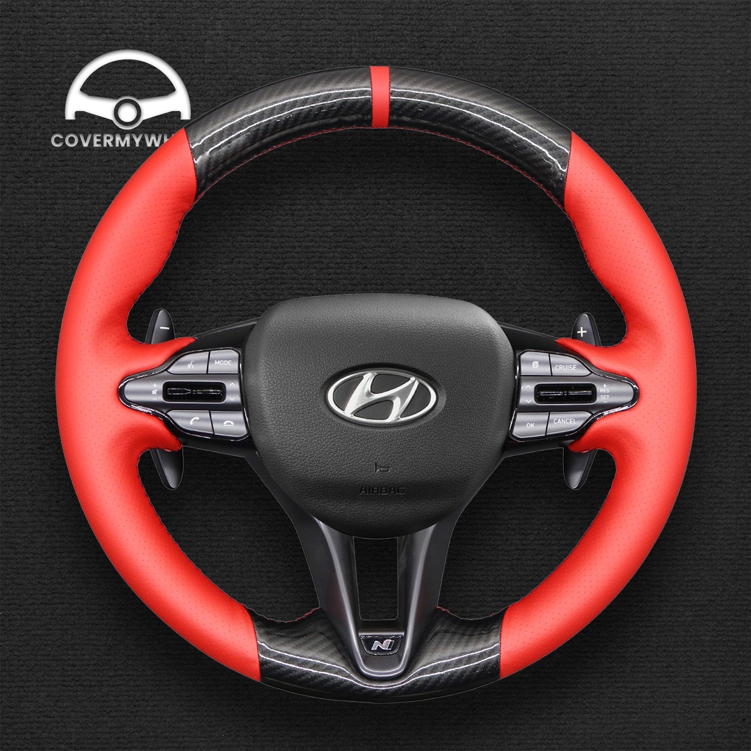 Steering Wheel Cover for Hyundai Veloster N 2019-2021  i30 N 2017-2020 Cover My Wheel