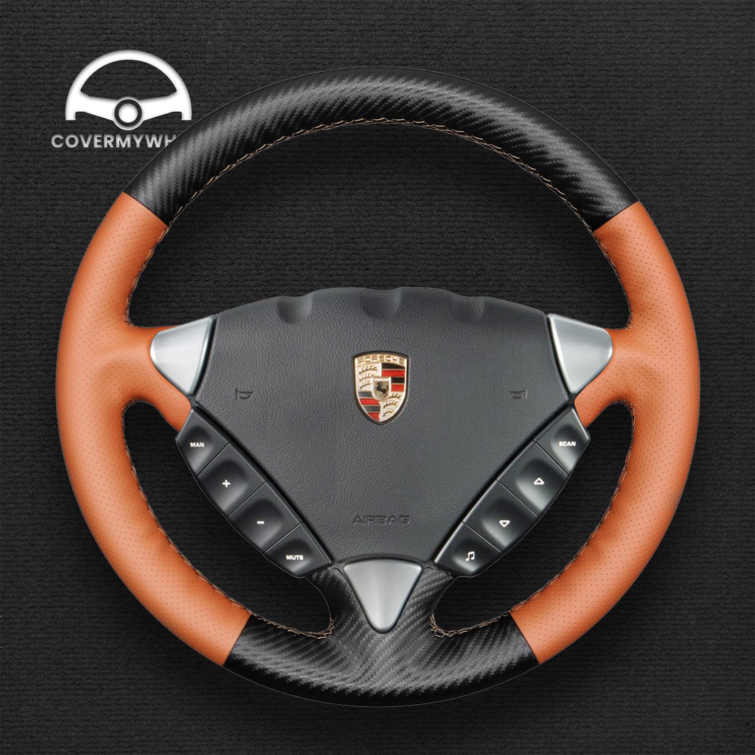 Steering Wheel Cover for Porsche Cayenne 2003-2010 Cover My Wheel