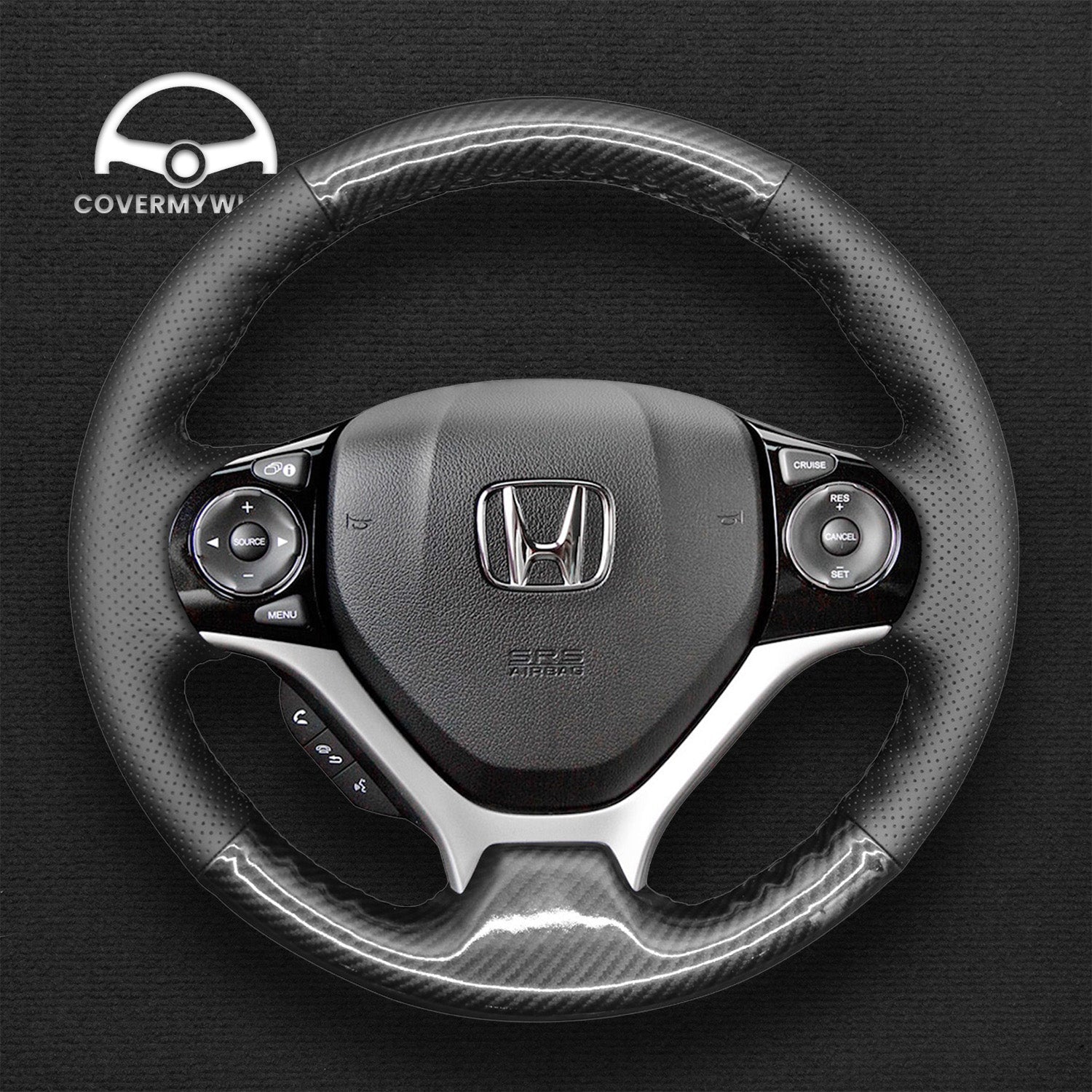 Steering Wheel Cover for Honda Civic 9 2012-2015 Cover My Wheel
