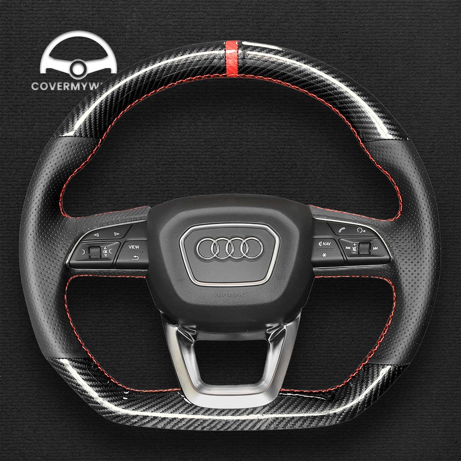 Steering Wheel Cover for Audi RS Q3 SQ5 Q7 SQ7 Q8 SQ8 RSQ8 Cover My Wheel