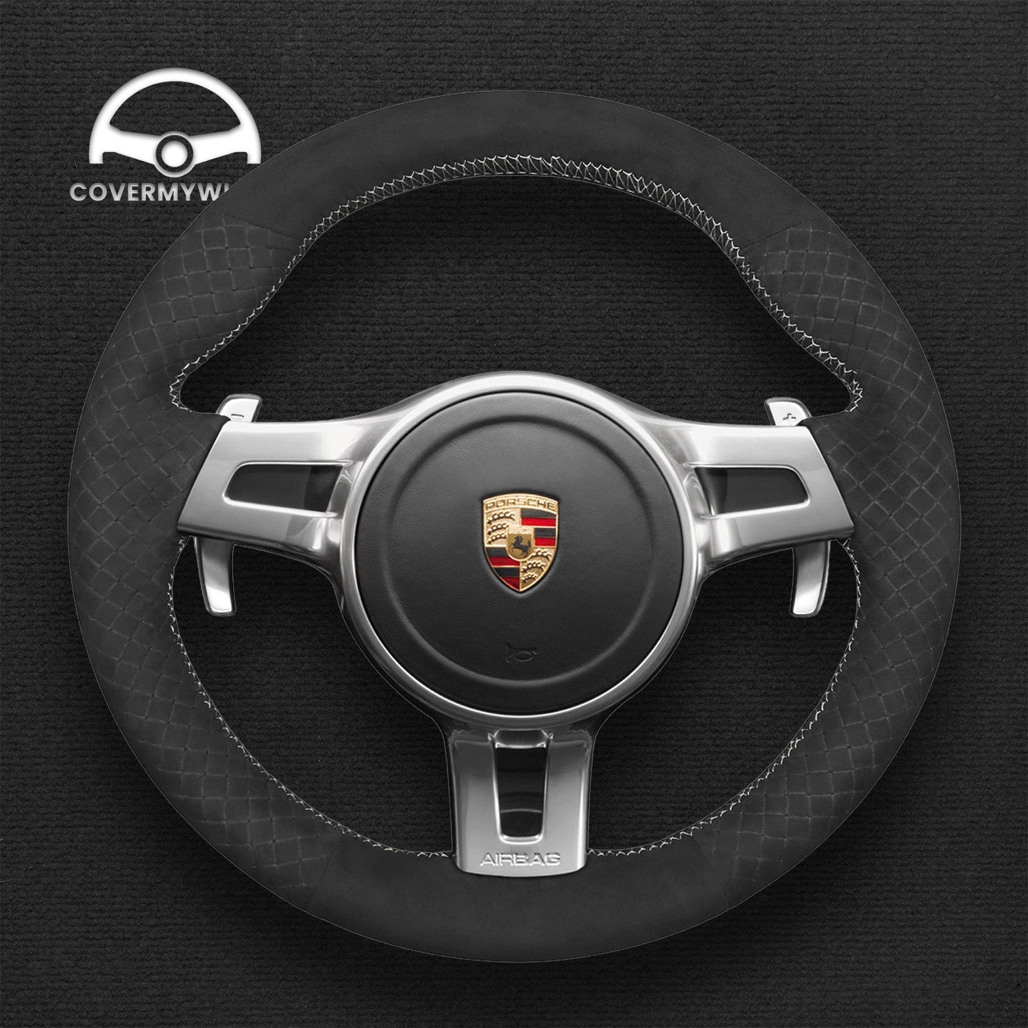Steering Wheel Cover for Porsche 911 981 Cayenne Panamera 2009-2016 Cover My Wheel