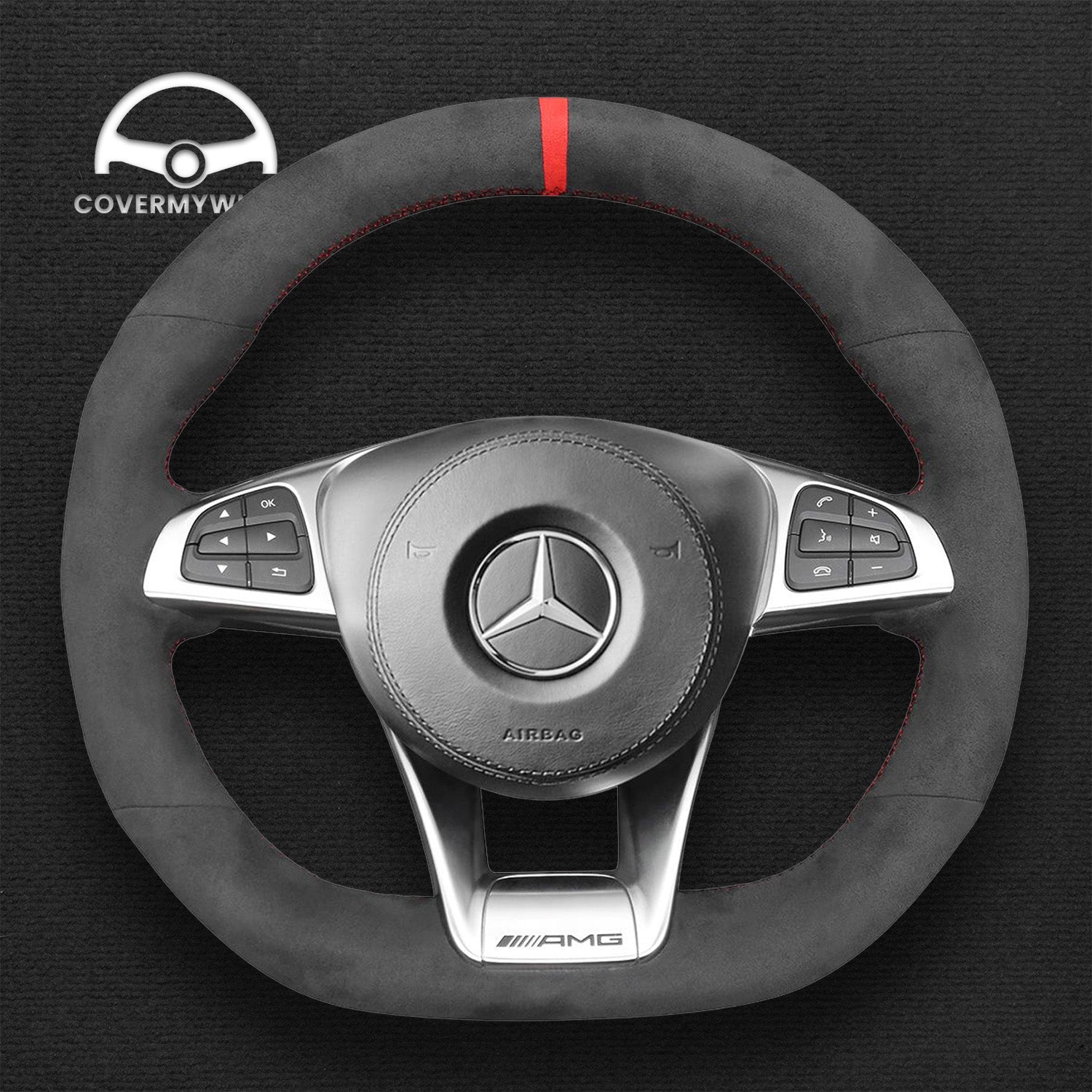 Steering Wheel Cover for Mercedes C190 W205 W205 W213 W176 C117 C218 W166 X166 W222 Cover My Wheel