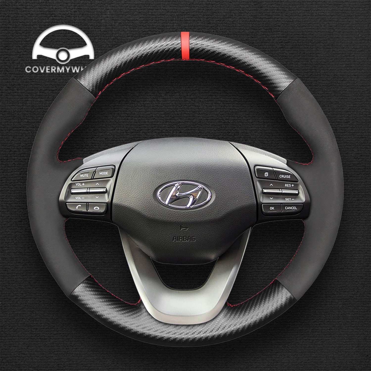 Steering Wheel Cover for Hyundai Kona 2017-2020