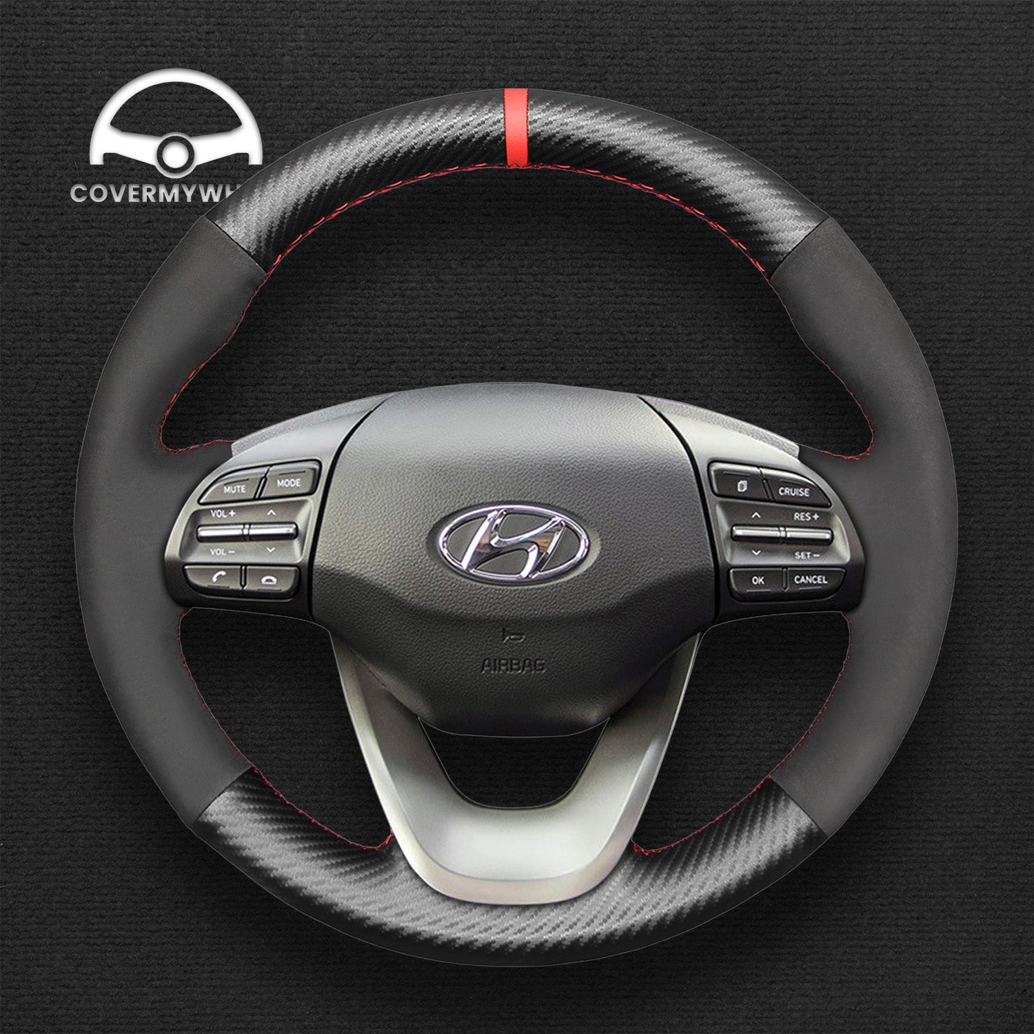 Steering Wheel Cover for Hyundai Kona 2017-2020 Cover My Wheel