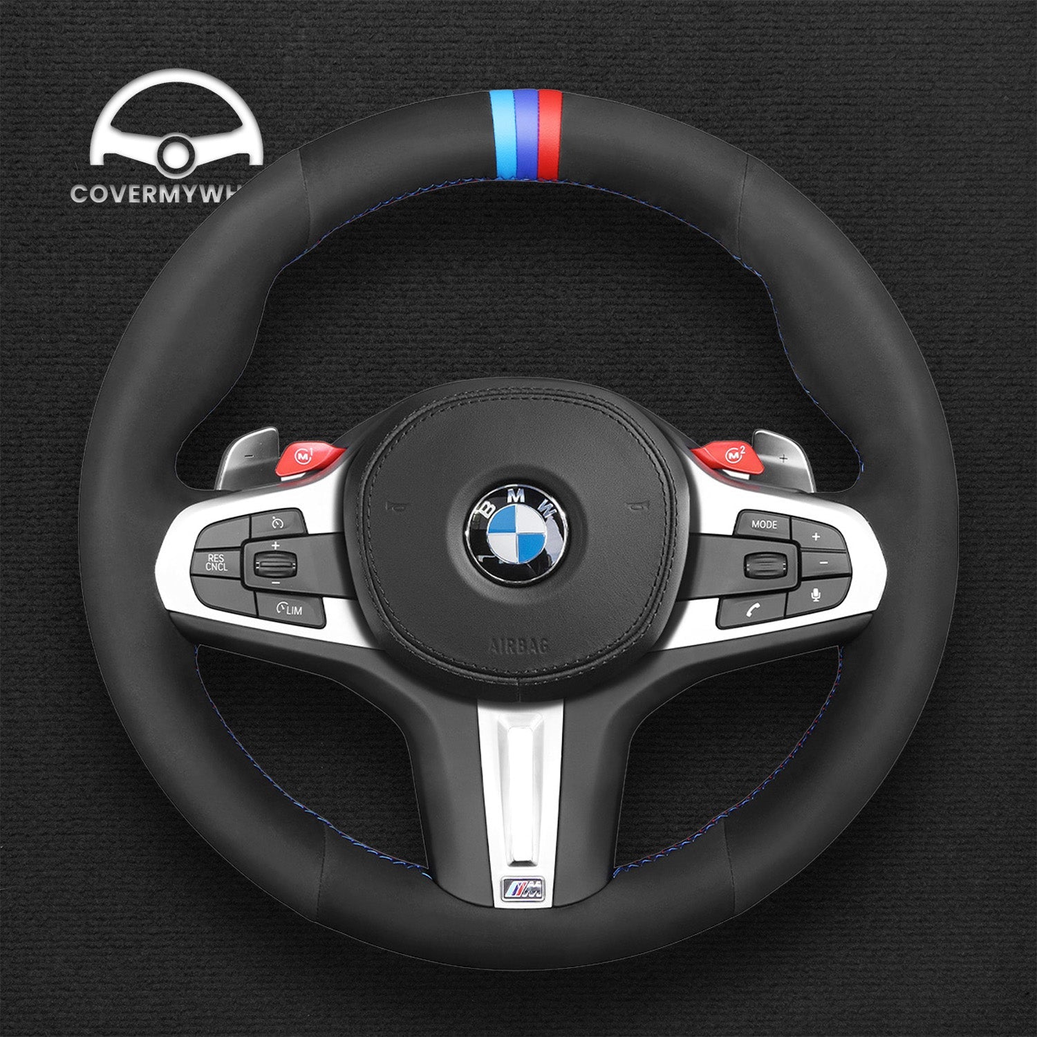 Steering Wheel Cover for BMW M2 M3 M4 M5 M8 X3M X4M X5M X6M XM Cover My Wheel