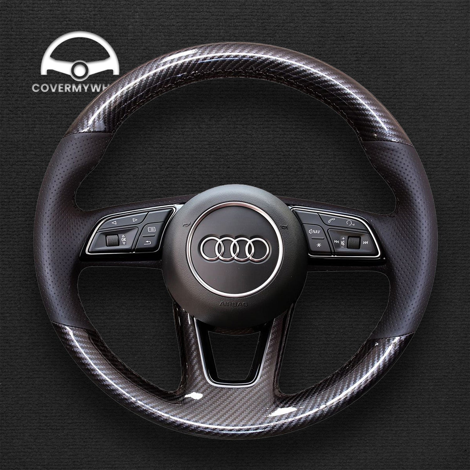 Steering Wheel Cover for Audi A1 A3 A4 A5 S3 S4 S5 RS4 Q2 Cover My Wheel