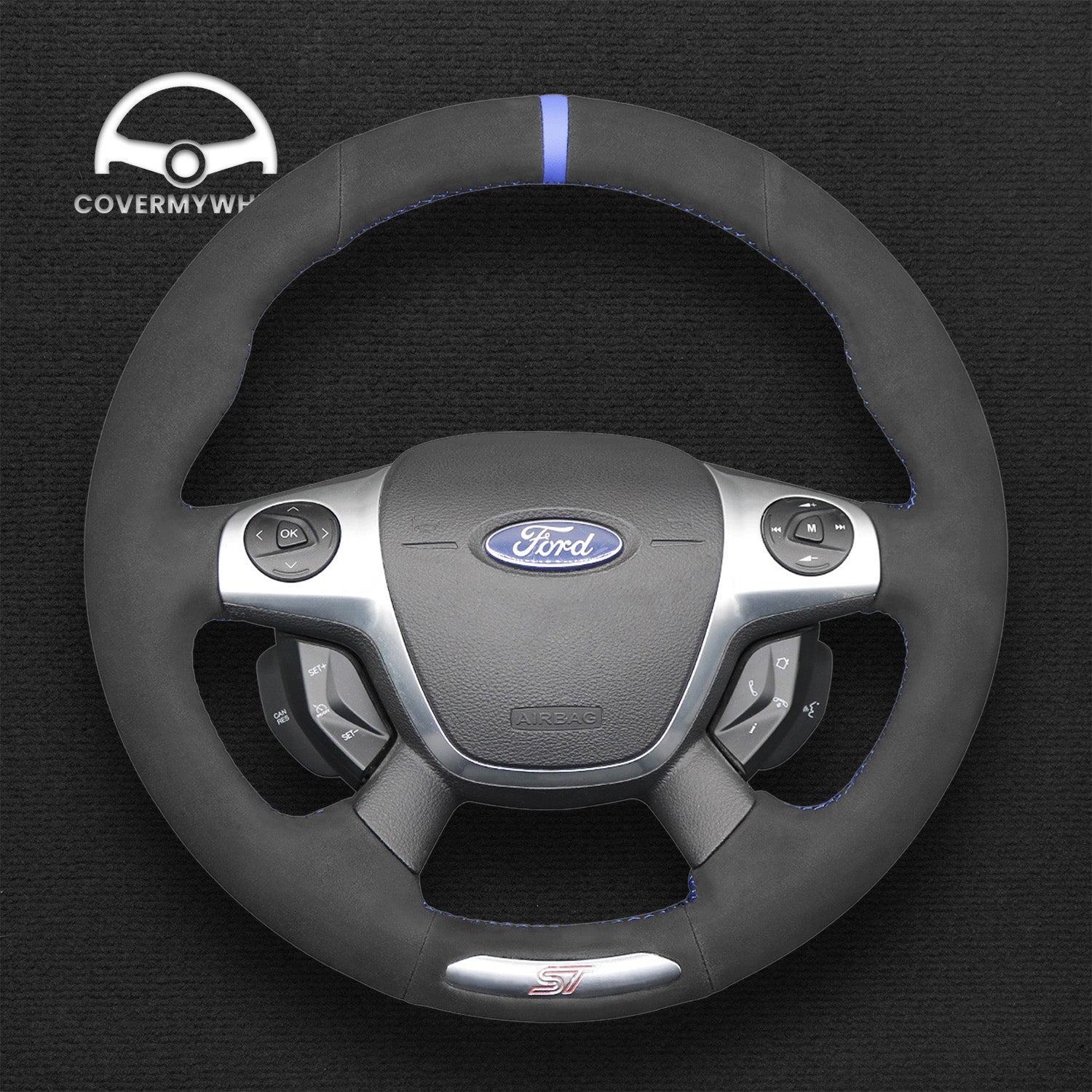 Steering Wheel Cover for Ford Focus Fiesta Kuga Puma Tourneo Transit Cover My Wheel