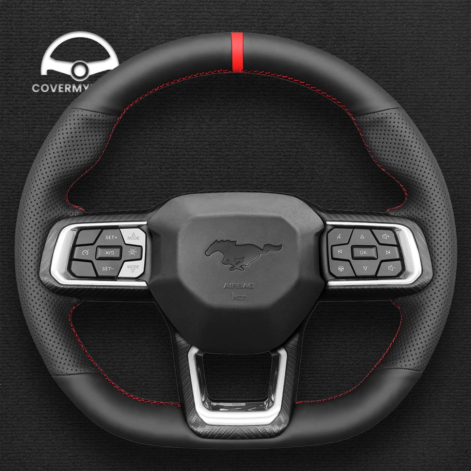 Steering Wheel Cover for Ford Mustang 2024 Cover My Wheel