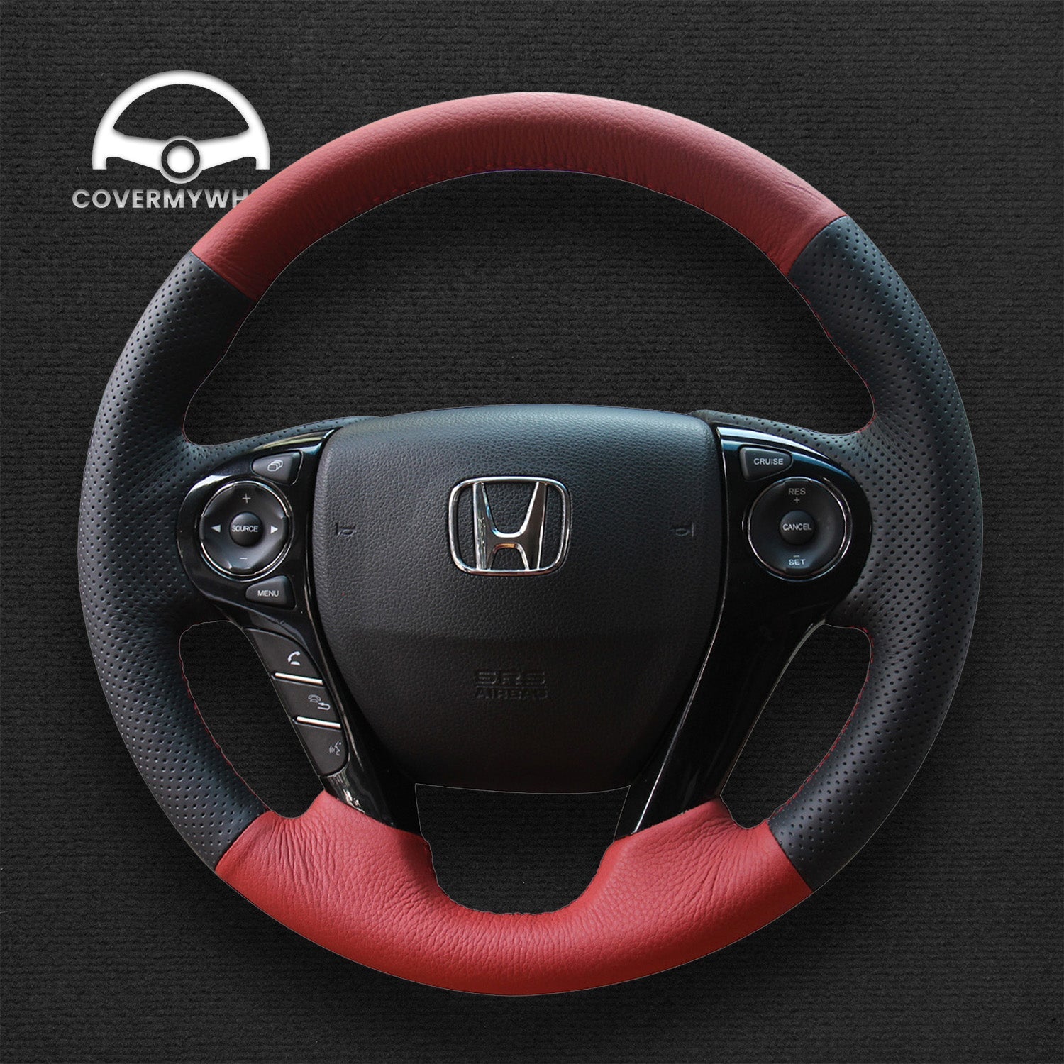 Steering Wheel Cover for Honda Accord 9 2013-2017 Crosstour 2013-2015 Cover My Wheel
