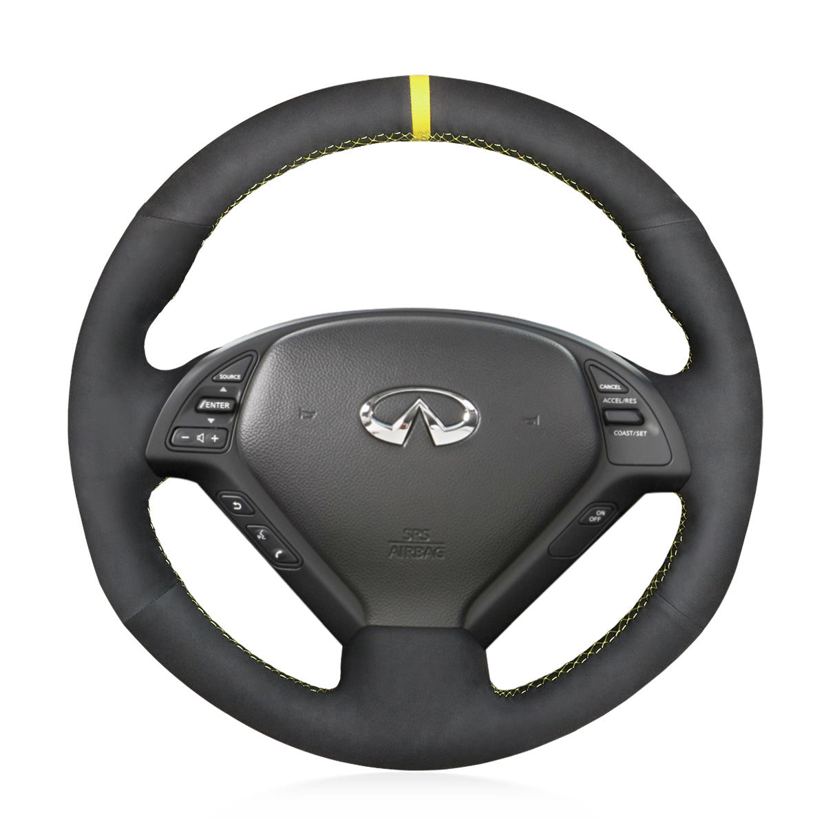 Steering Wheel Cover for Infiniti EX35 EX37 G25 G35 G37 Q40 Q60 2003-2015 Cover My Wheel