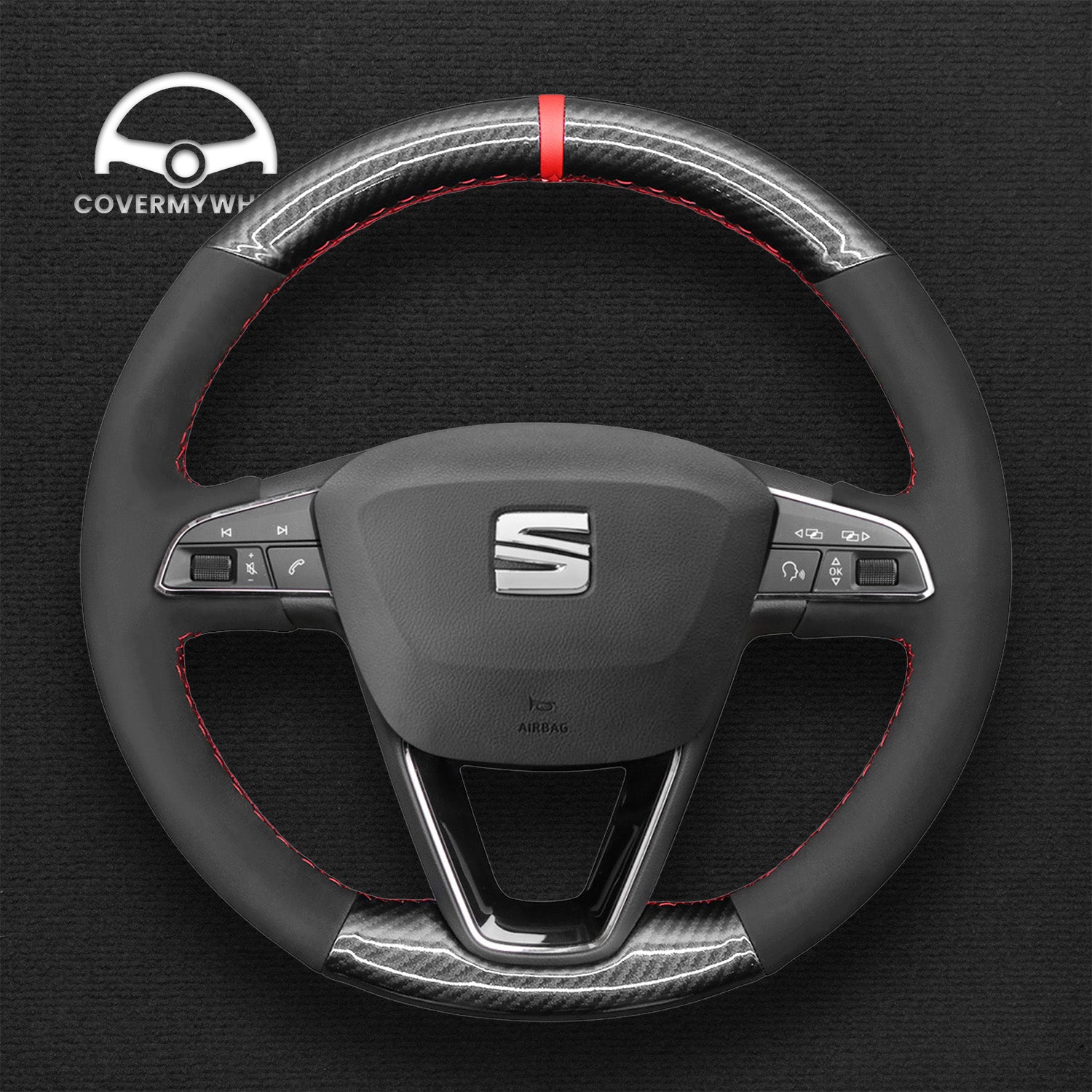 Steering Wheel Cover for SEAT Leon Toledo Arona 2013–2020