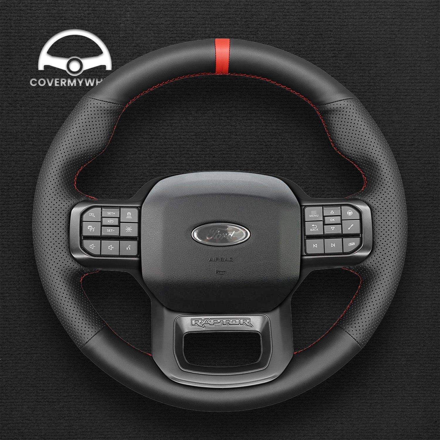Steering Wheel Cover for Ford F150 F-150 F-250 (Raptor) 2021-2023 Cover My Wheel