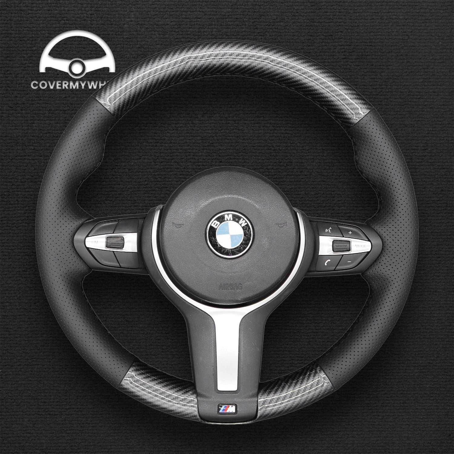 Steering Wheel Cover for BMW F22 F23 F30 F32 F34 F10 F80 F82 F87 F07 X3 X4 X5 X6 Cover My Wheel